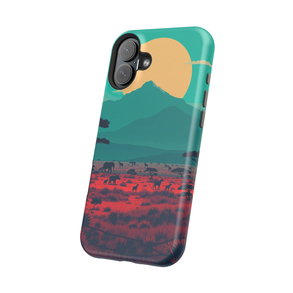 iPhone Savanna Horizon Vintage Retro Poster Slim iPhone Everyday · iPhone Case