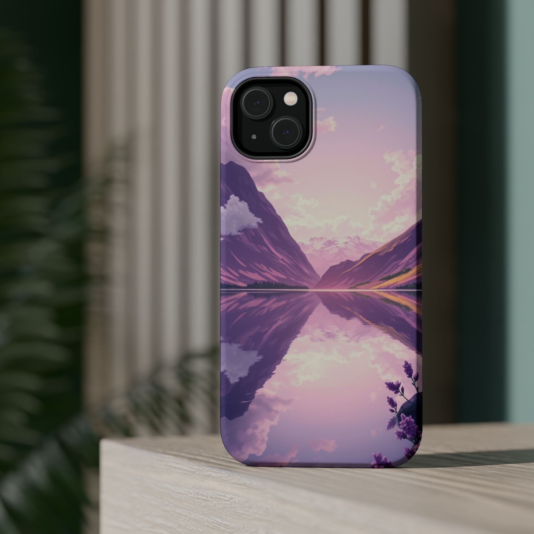 iPhone Lavender And Pearl Fjord Reflection Slim iPhone Everyday · iPhone Case