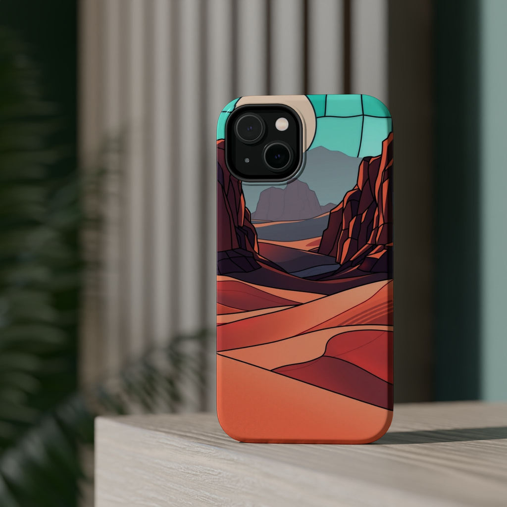 iPhone Desert Dunes Stained Glass Bold Modern Everyday Snap Case · iPhone Case