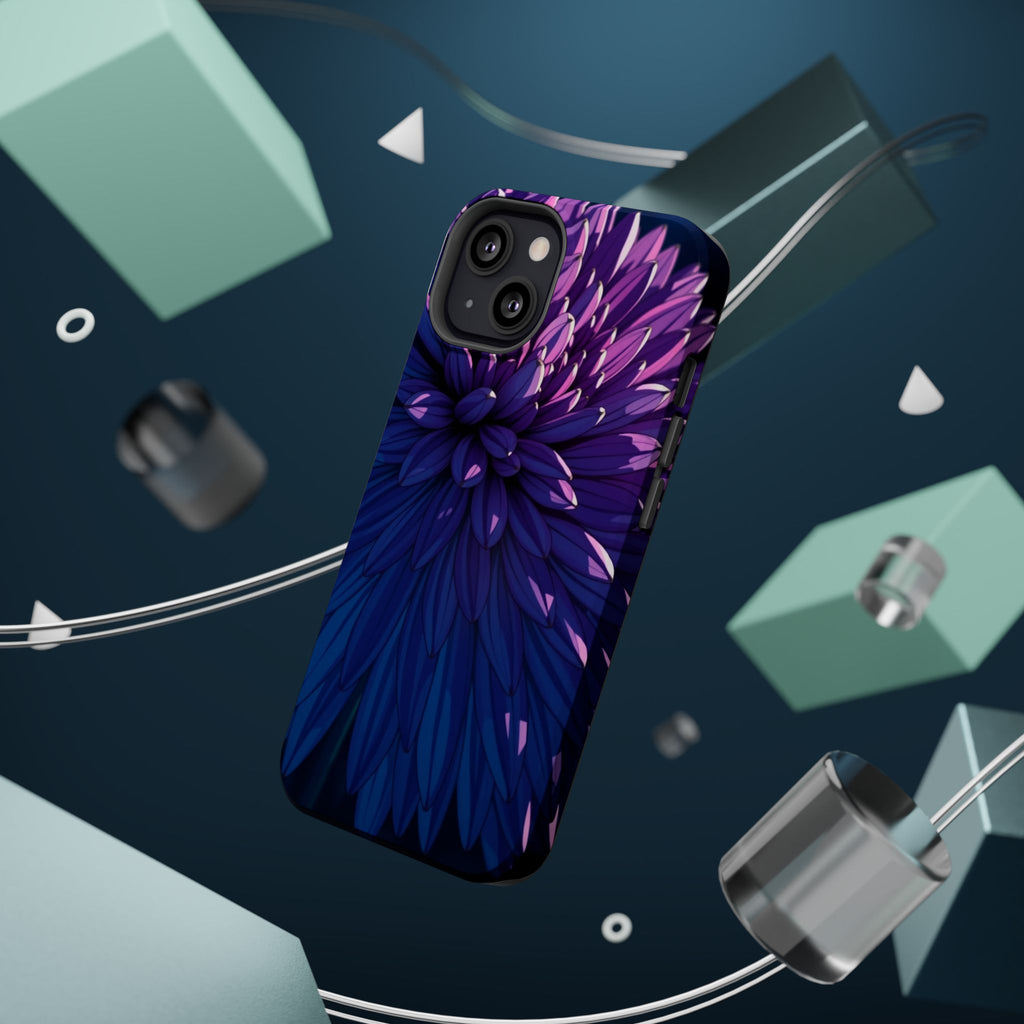 iPhone Indigo And Violet Chrysanthemum Classic Soft iPhone Finish · iPhone Case