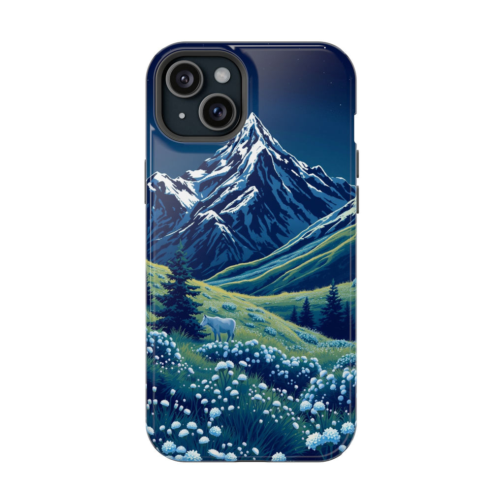 iPhone Midnight Blue And Silver Alpine Meadow Slim iPhone Everyday · iPhone Case