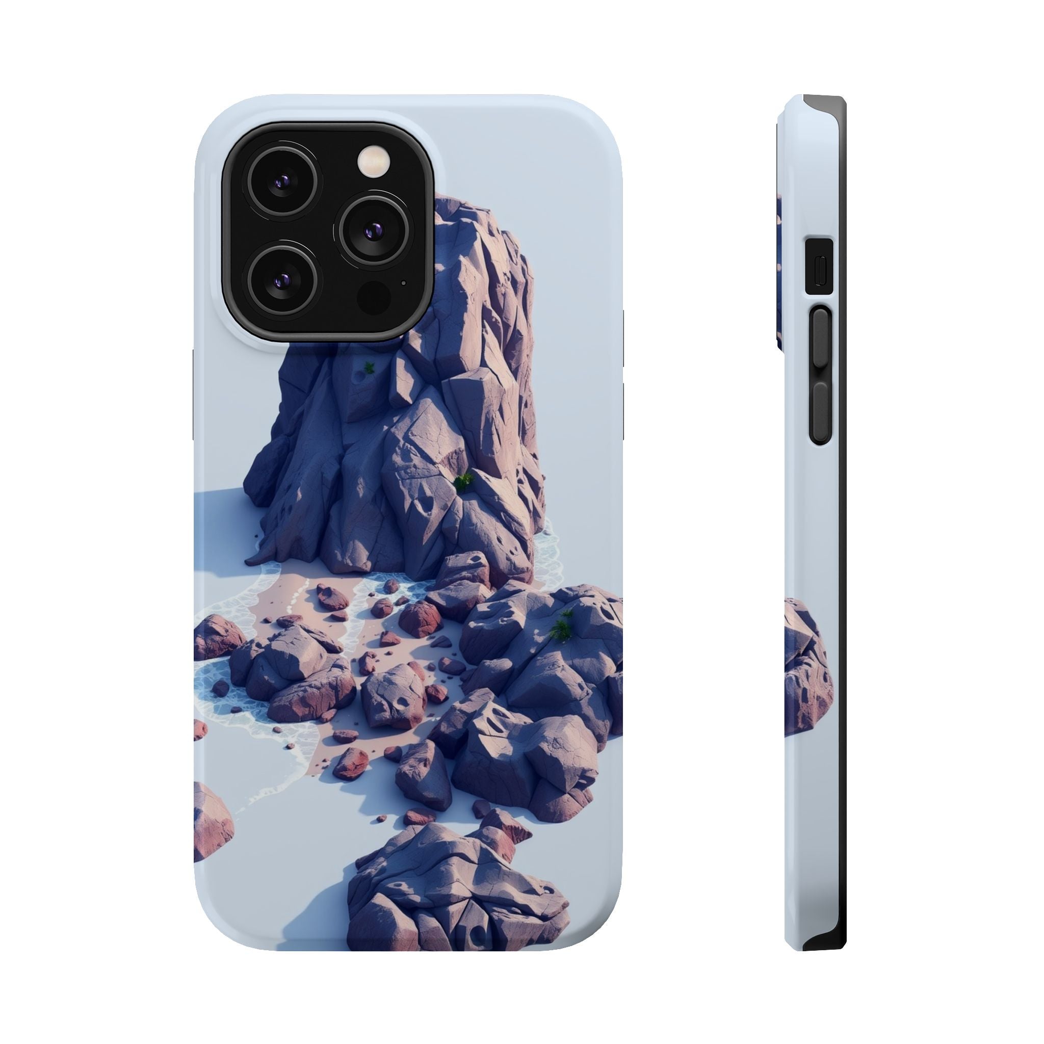 iPhone Indigo And Violet Pebble Beach Slim Everyday Designer Case · iPhone Case