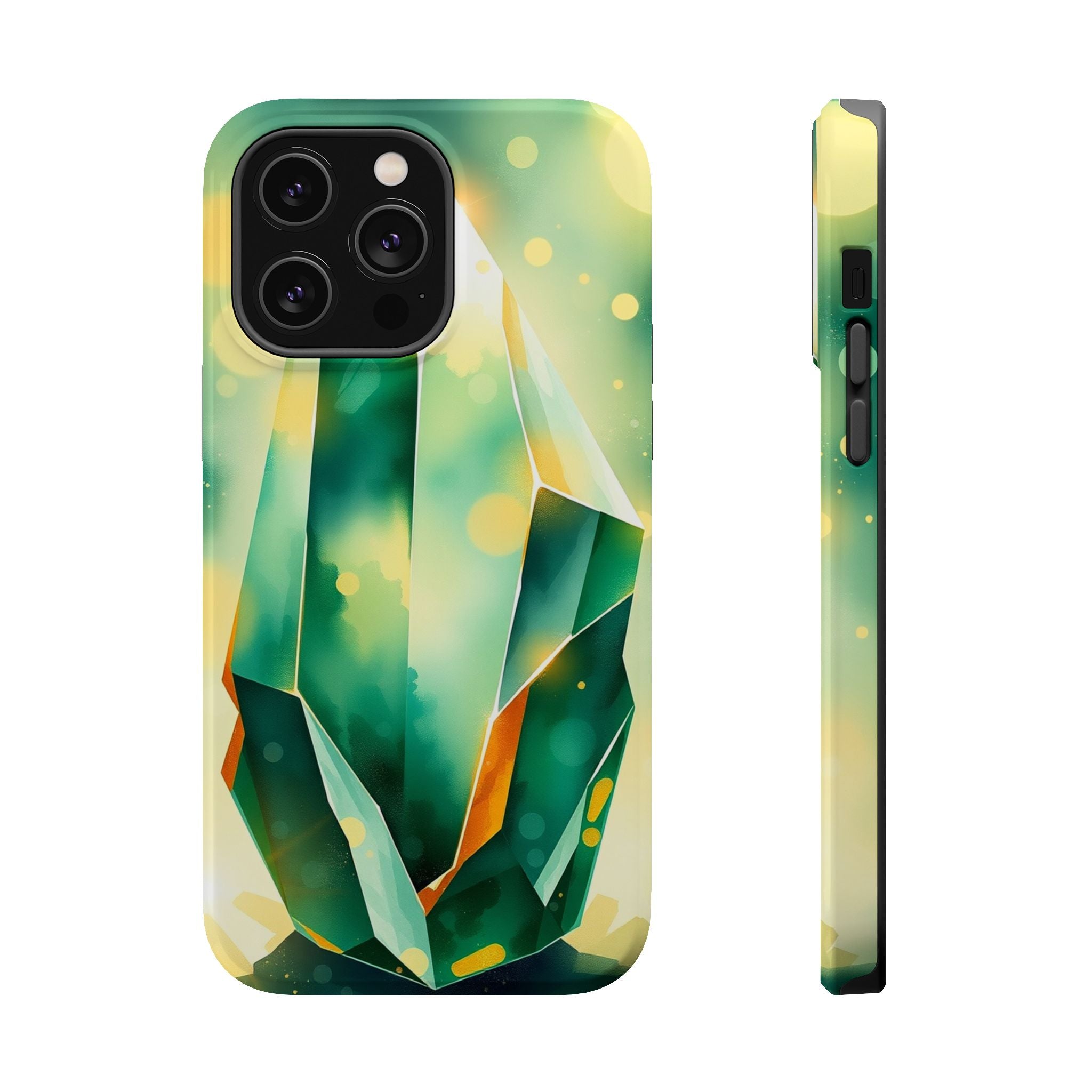 iPhone Emerald Green And Gold Crystal Prism Slim iPhone Everyday · iPhone Case