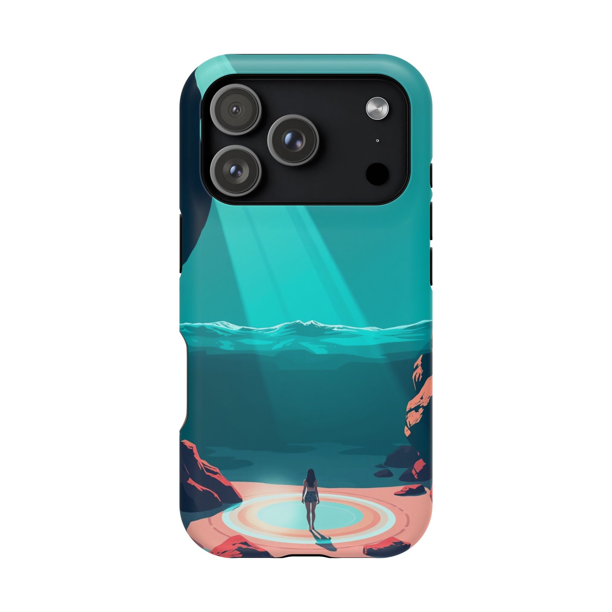 iPhone Earthy Tidal Pool Design 17 Bold Modern Everyday Snap Case · iPhone Case