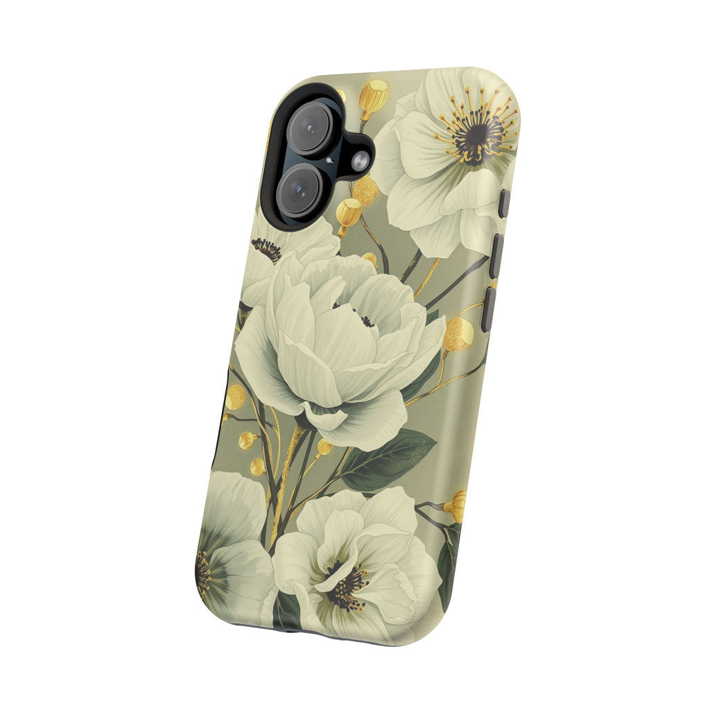 iPhone Sage And Ivory Floral Ink Wash Slim Everyday iPhone 14 Designer · iPhone
