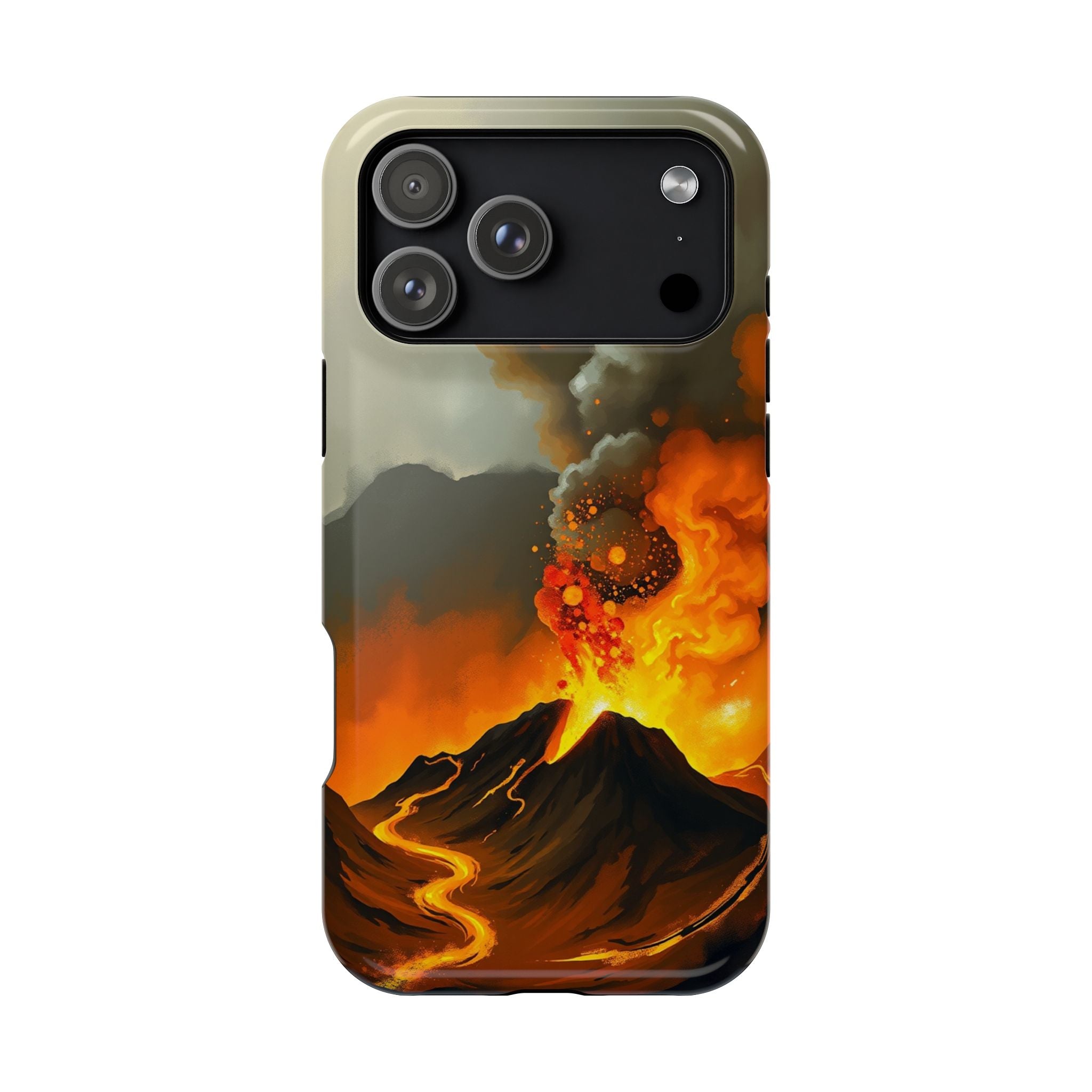 iPhone Volcanic Eruption Oil Painting Impressionist Slim Snap Case · iPhone Case