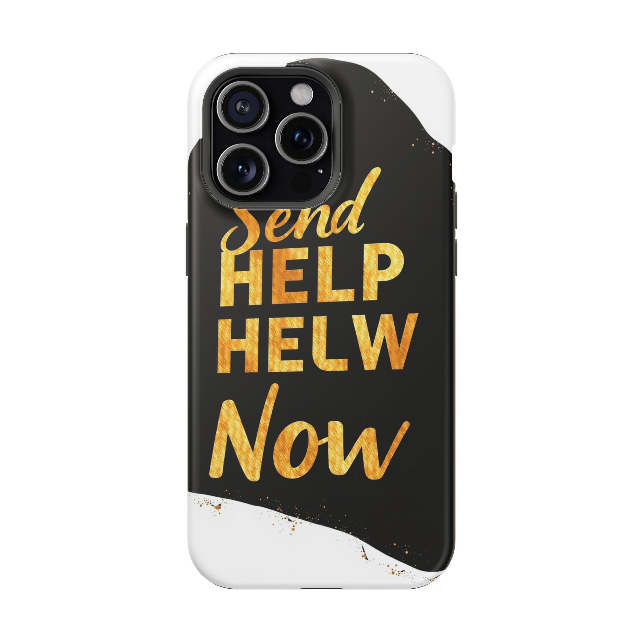 iPhone Send Help Now Enchanted Art Bold Modern Everyday Snap Case · iPhone Case