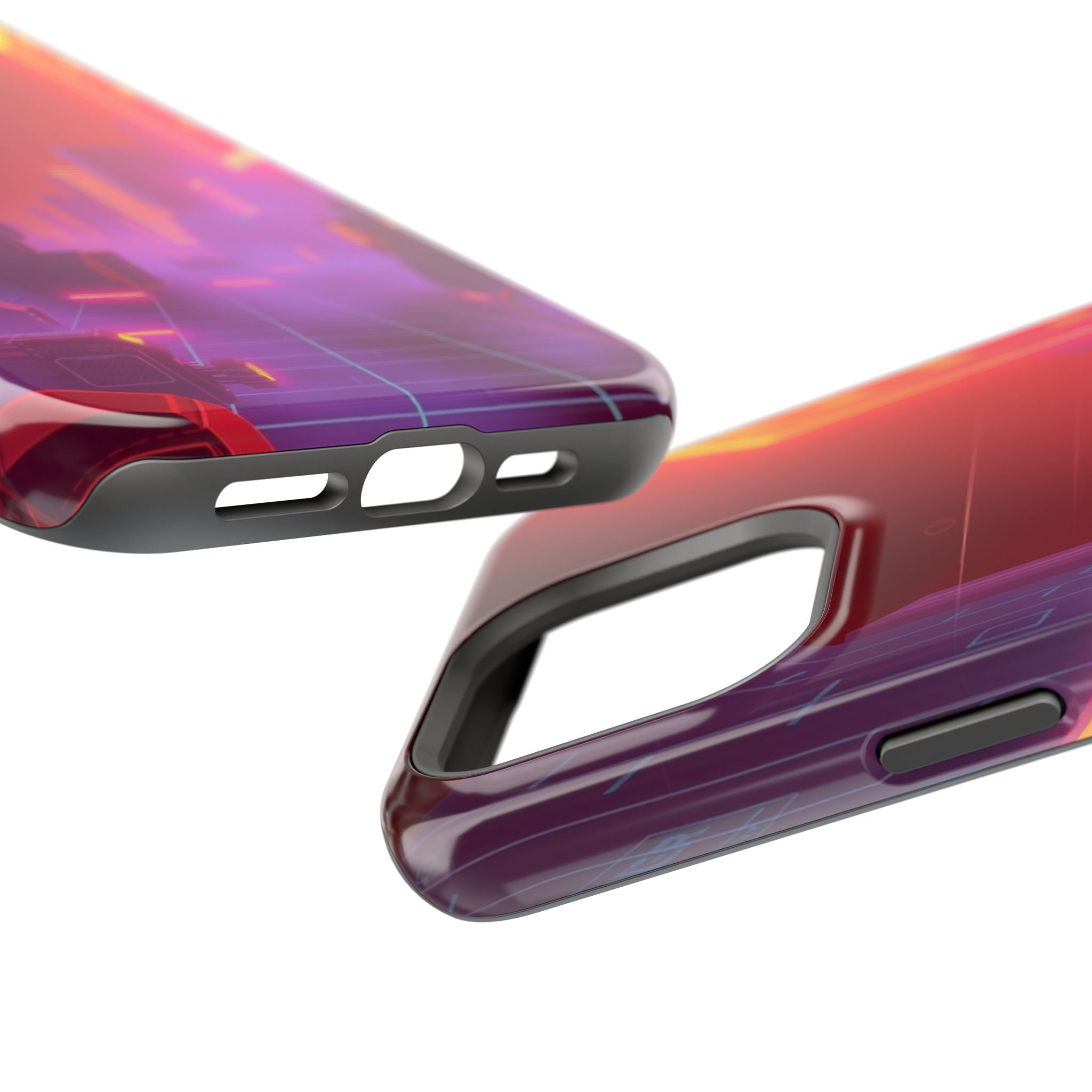 iPhone Dreamy 80s Grid Synthwave Design Slim Everyday Designer Case · iPhone Cas