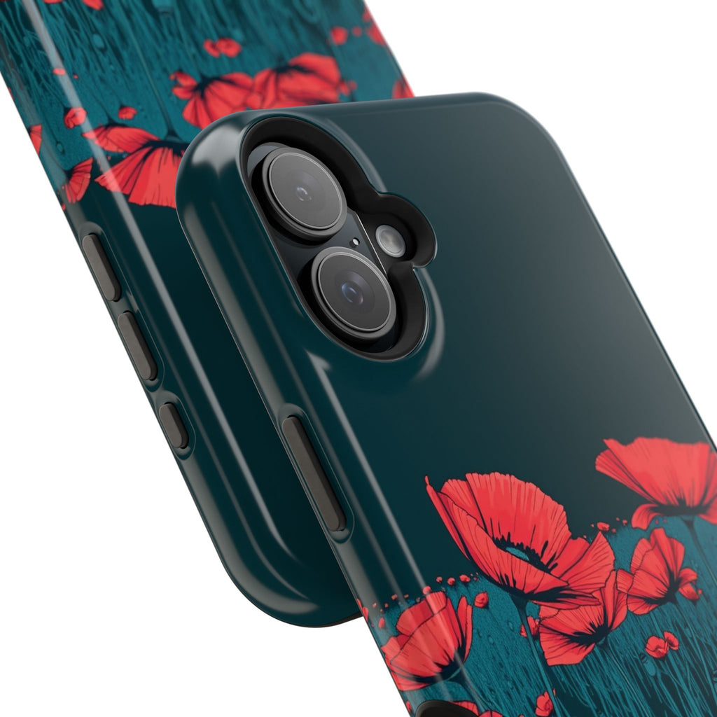 iPhone Poppy Field Dark Gothic Ink Clean Minimal Snap Cas Slim Snap Case · iPhon