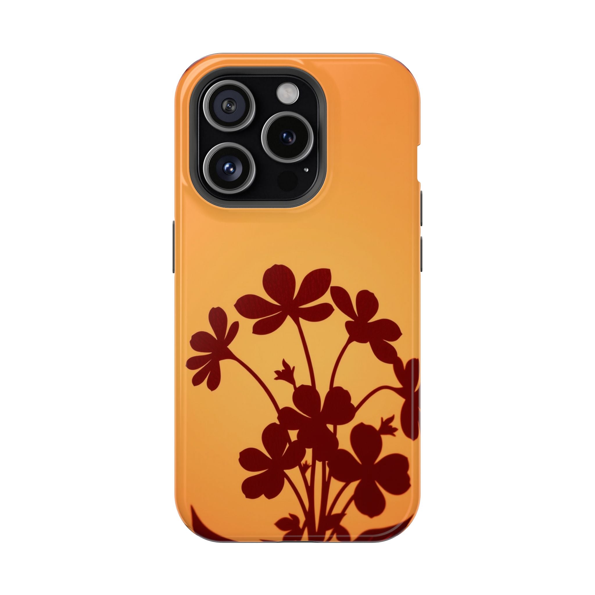 iPhone Floral Silhouette Electric Art Slim Everyday Designer Case · iPhone Case
