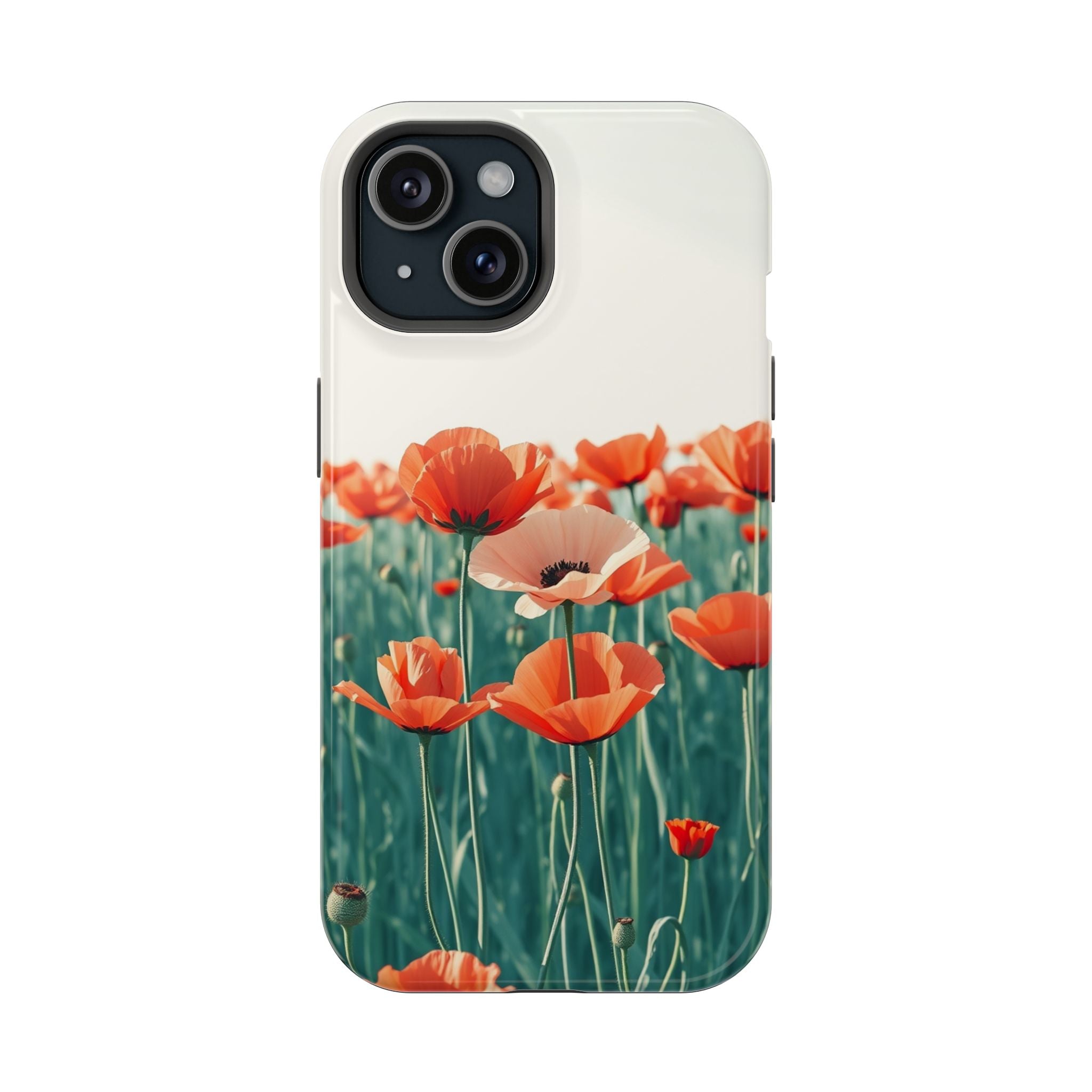 iPhone Mint And Blush Poppy Field 10 Slim Everyday Designer Case · iPhone Case