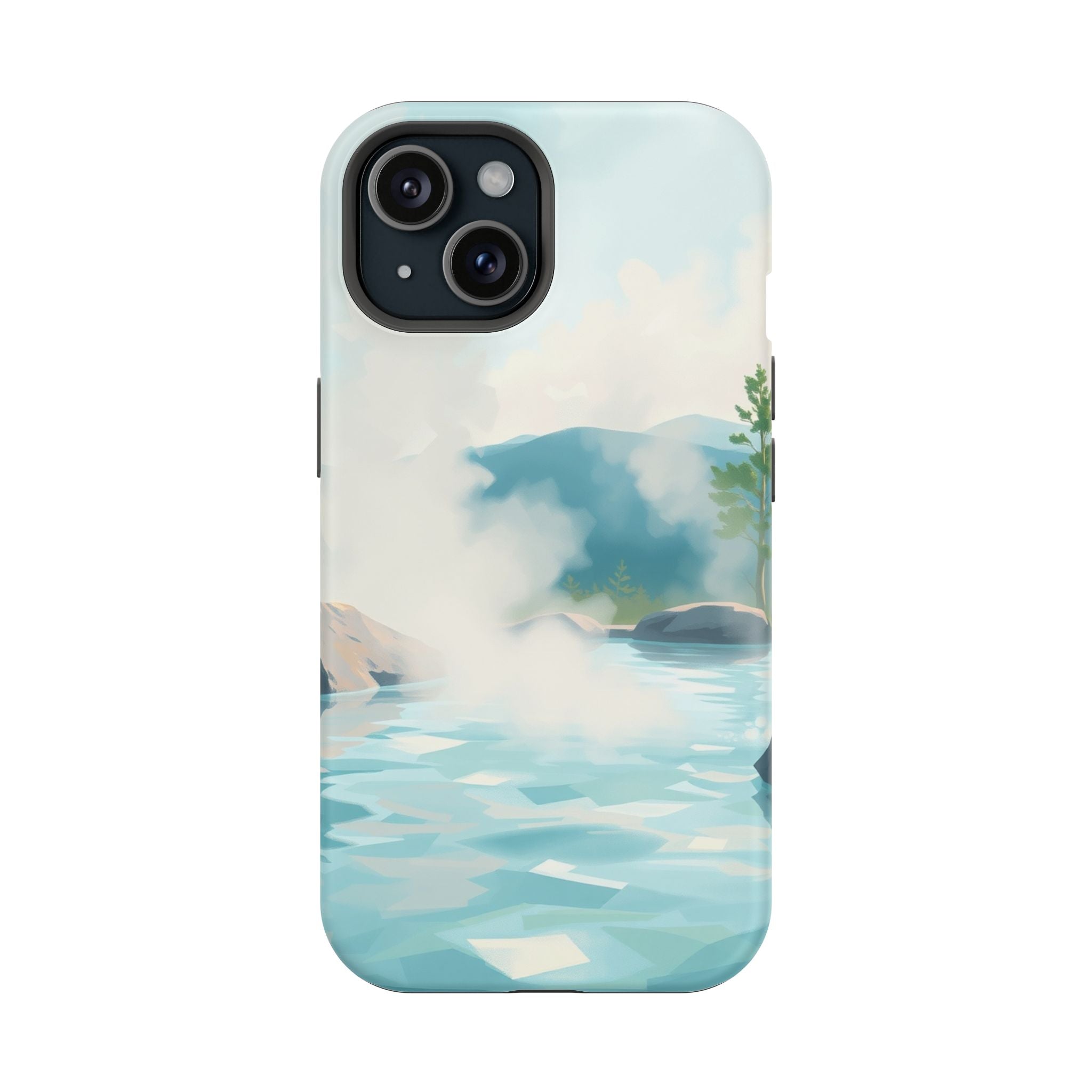 iPhone Mint And Blush Hot Spring Steam Slim Everyday Designer Case · iPhone Case