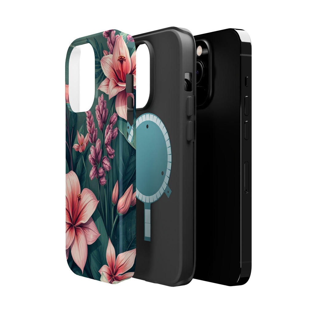 iPhone Mint And Blush Jungle Floral Slim Everyday Designer Case · iPhone Case