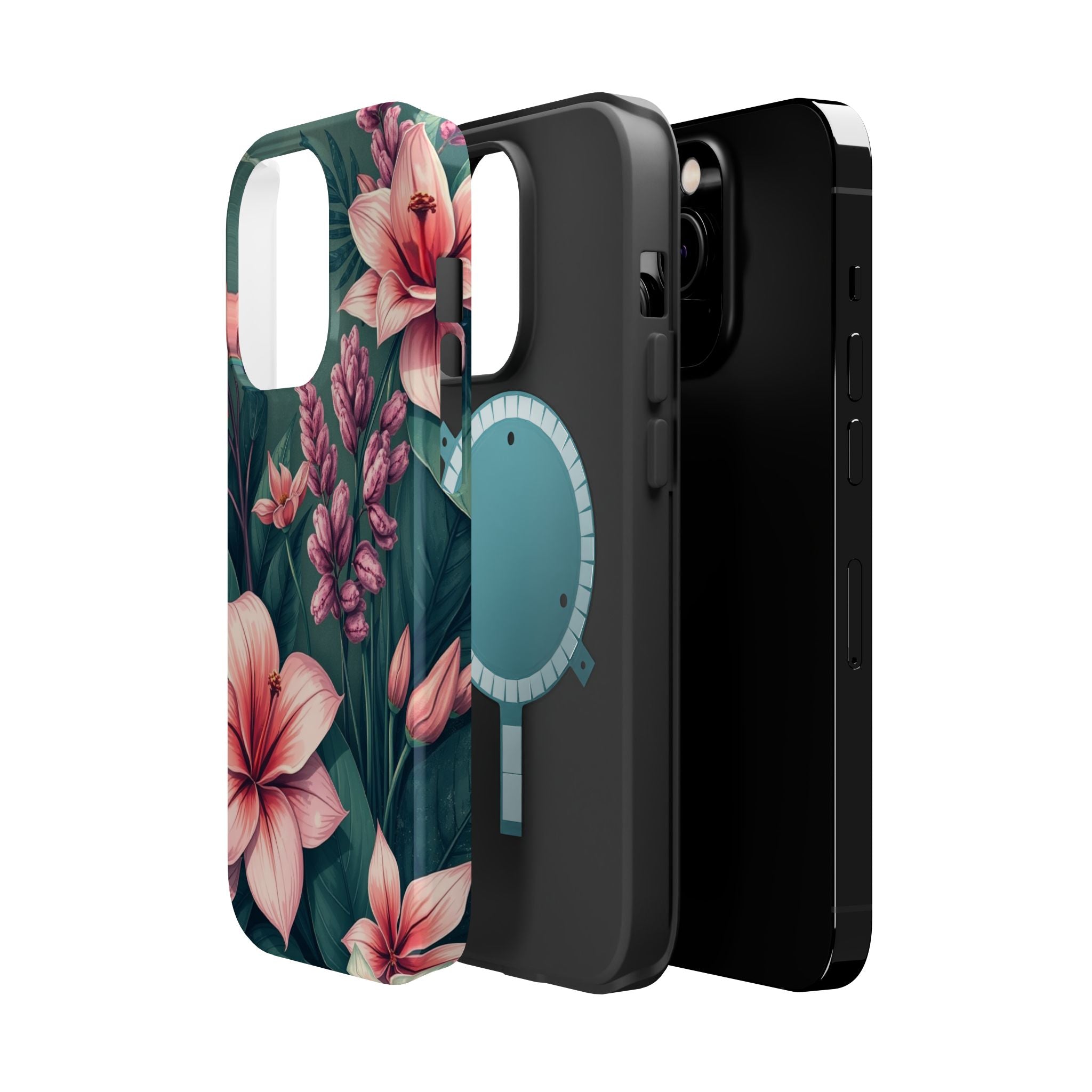 iPhone Mint And Blush Jungle Floral Slim Everyday Designer Case · iPhone Case
