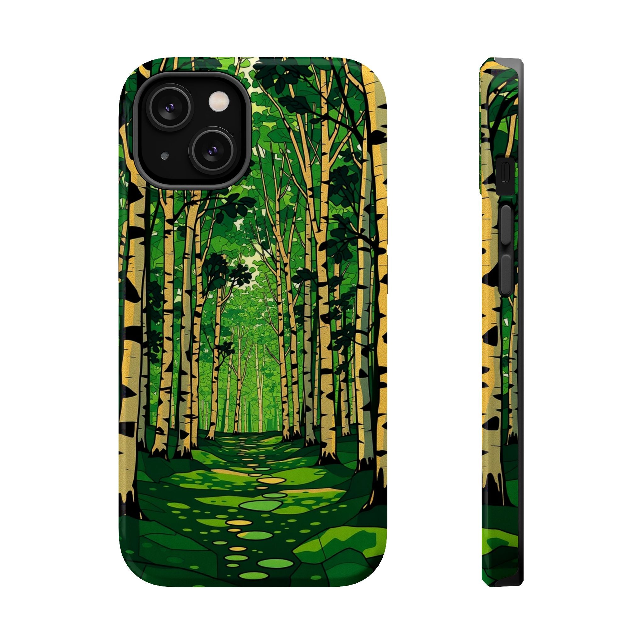 iPhone Emerald Green And Gold Birch Grove Slim iPhone Everyday Designer · iPhone
