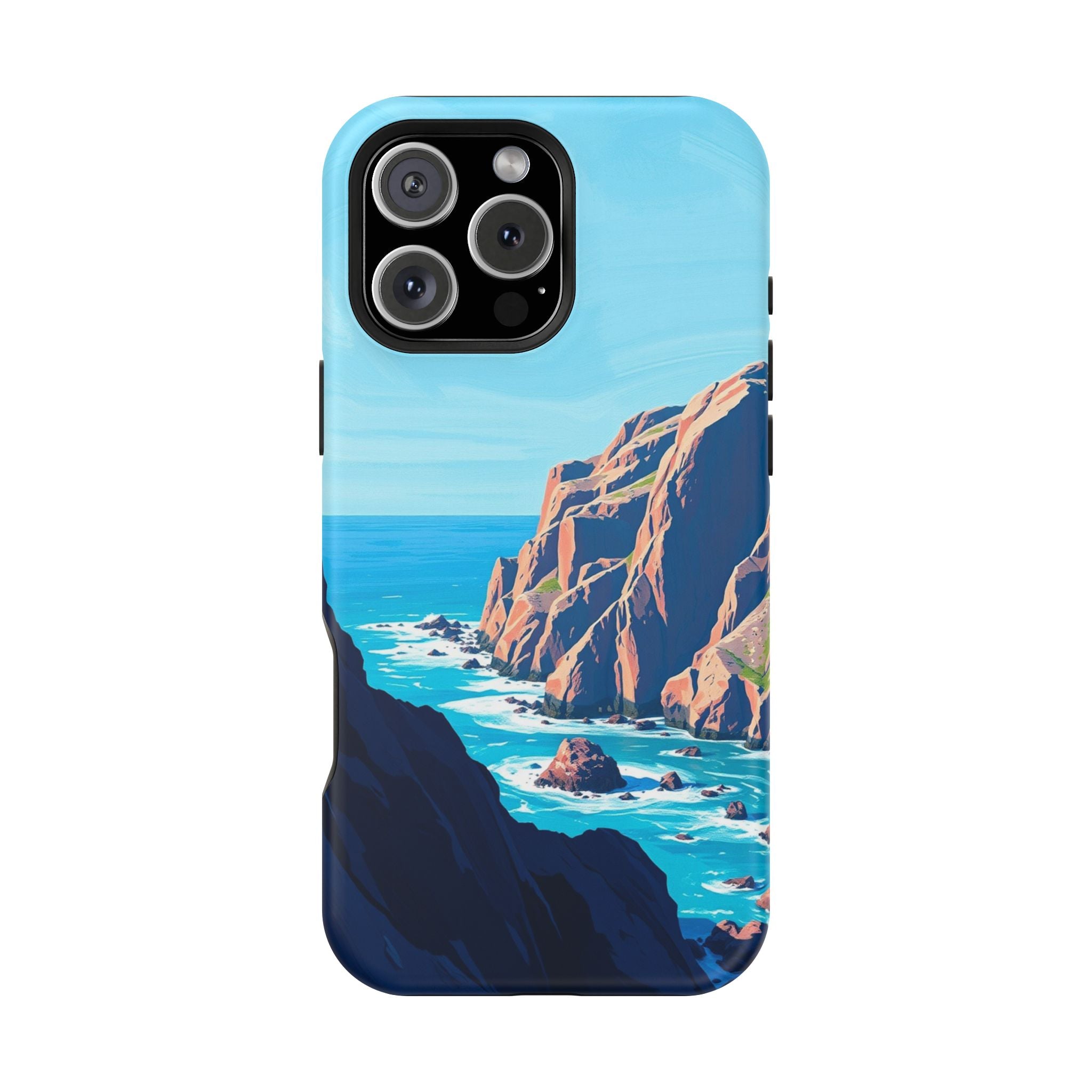 iPhone Rocky Coastline Oil Painting Impressionist iPhone Clean Minimal · iPhone