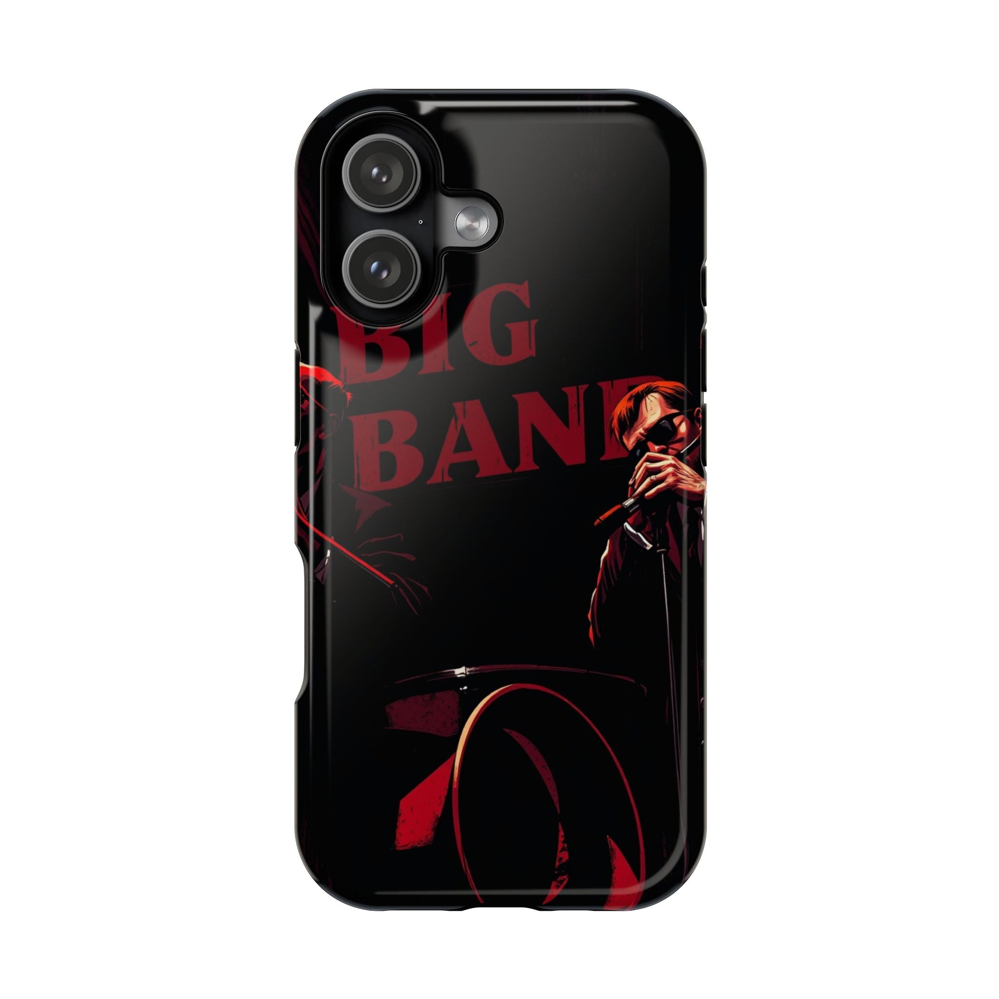 iPhone Black And Crimson Big Band Era Slim Everyday Designer Case · iPhone Case