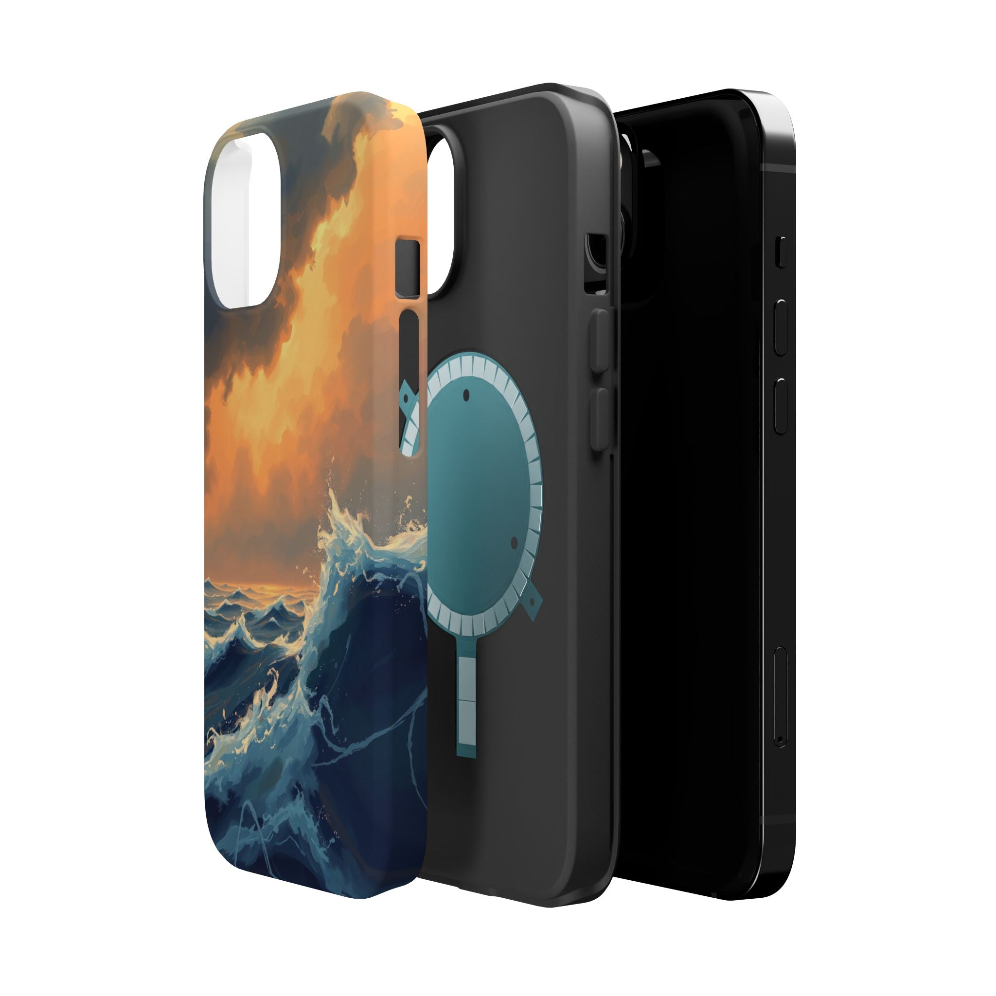 iPhone Sunset Amber And Peach Storm at Sea Slim iPhone Everyday · iPhone Case