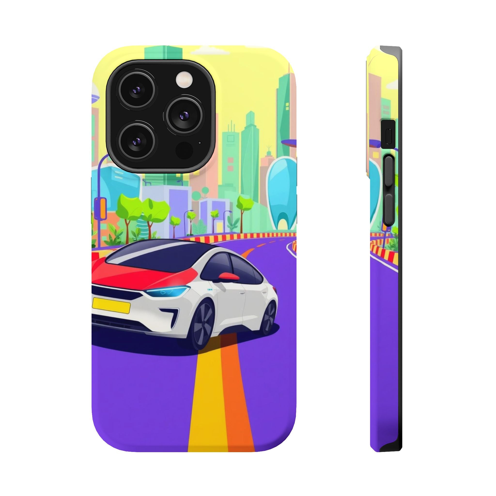 iPhone Electric Car Future Kids Fun Phone Case Gift Slim Snap Case · iPhone Case