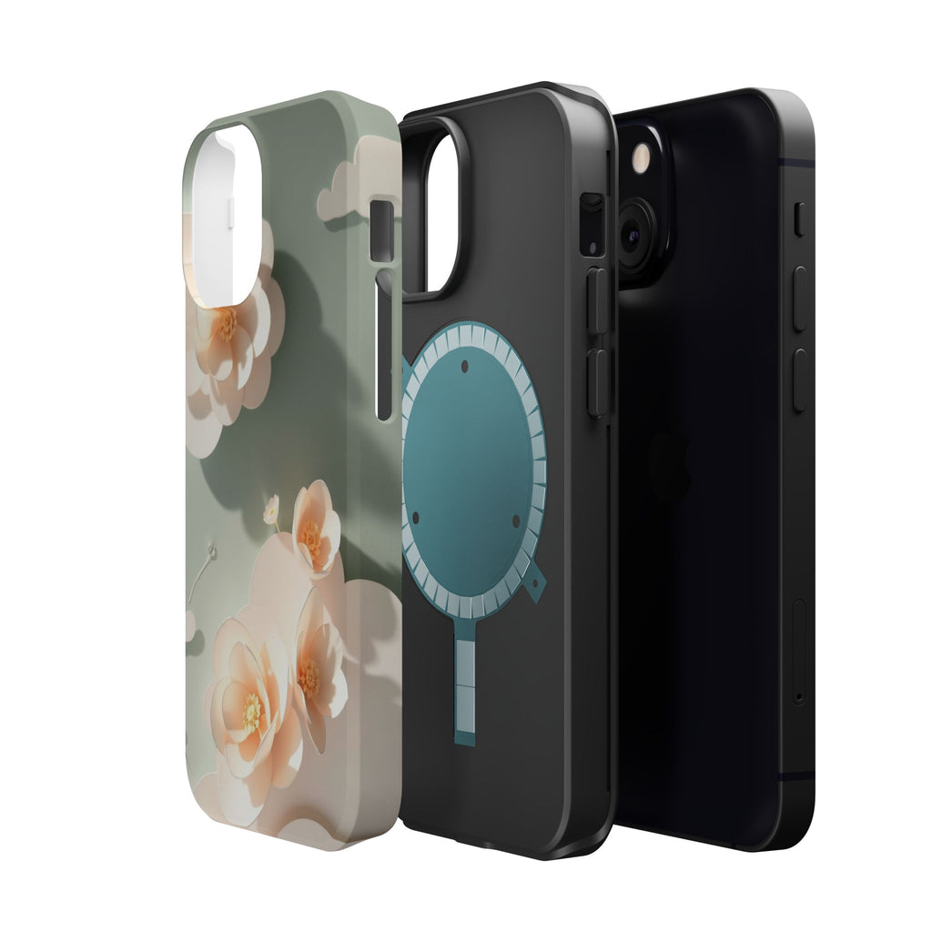 iPhone Sage And Ivory Pastel Floral Cloud Slim iPhone Everyday Designer · iPhone
