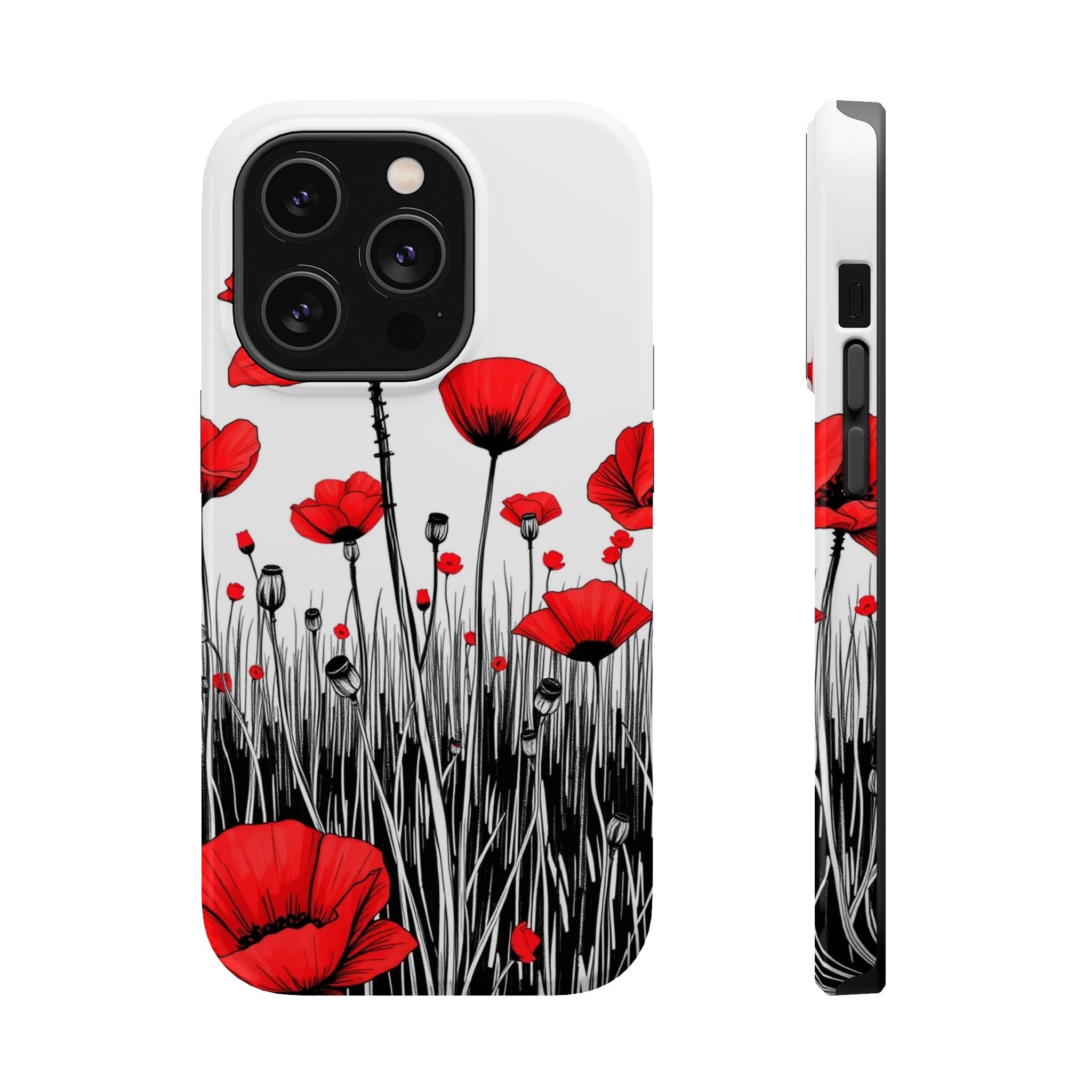 iPhone Poppy Field Cinematic Art Bold Modern Everyday Snap Case · iPhone Case