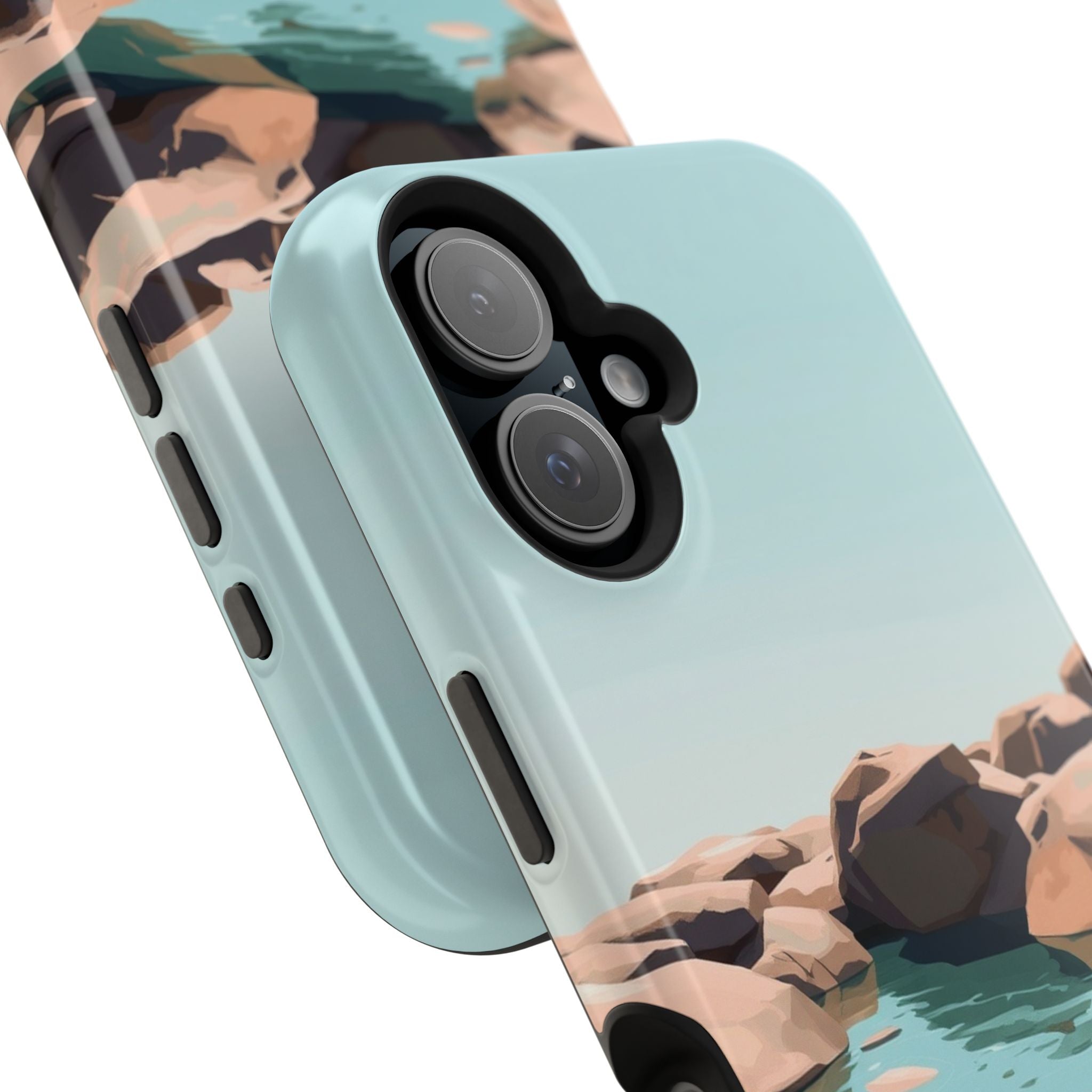iPhone Tidal Pool Oil Painting Impressionist Slim iPhone Everyday · iPhone Case