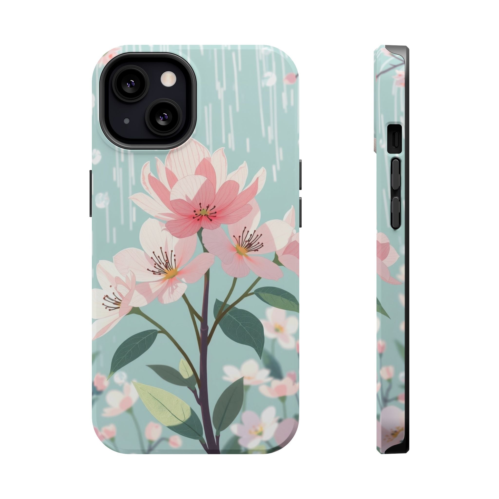 iPhone Mint And Blush Spring Shower Bloom Slim iPhone Everyday Designer · iPhone
