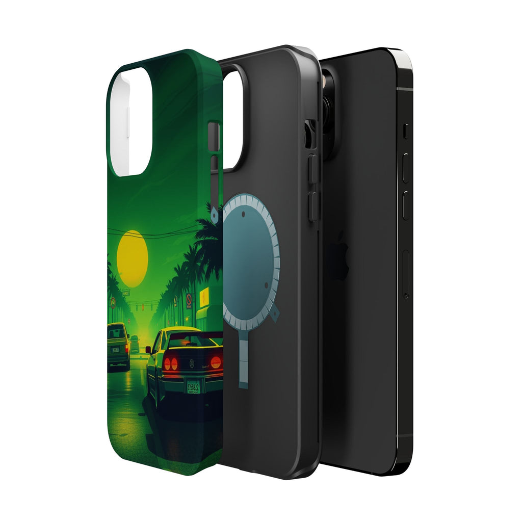 iPhone Dreamy Sunset Drive 80s Design Slim Everyday Designer Case · iPhone Case