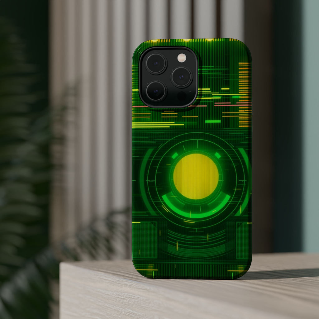 iPhone Emerald Green And Gold VHS Static Slim Everyday Designer Case · iPhone Ca
