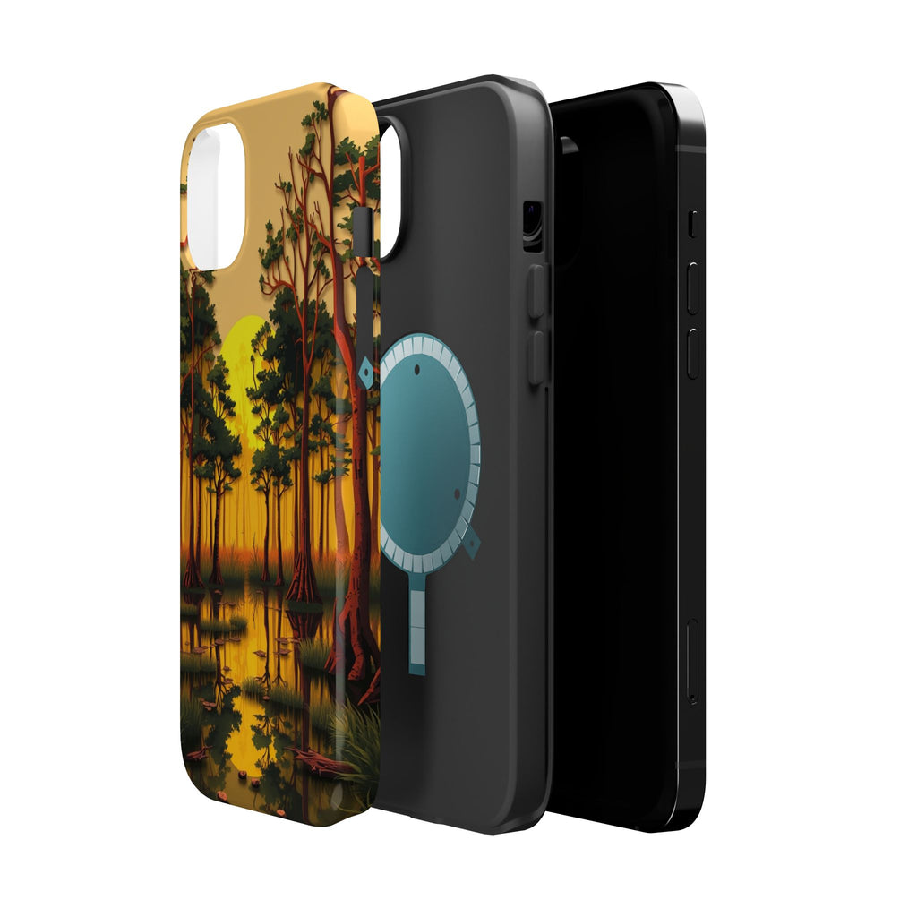iPhone Earthy Cypress Swamp Design Bold Modern Everyday Snap Case · iPhone Case