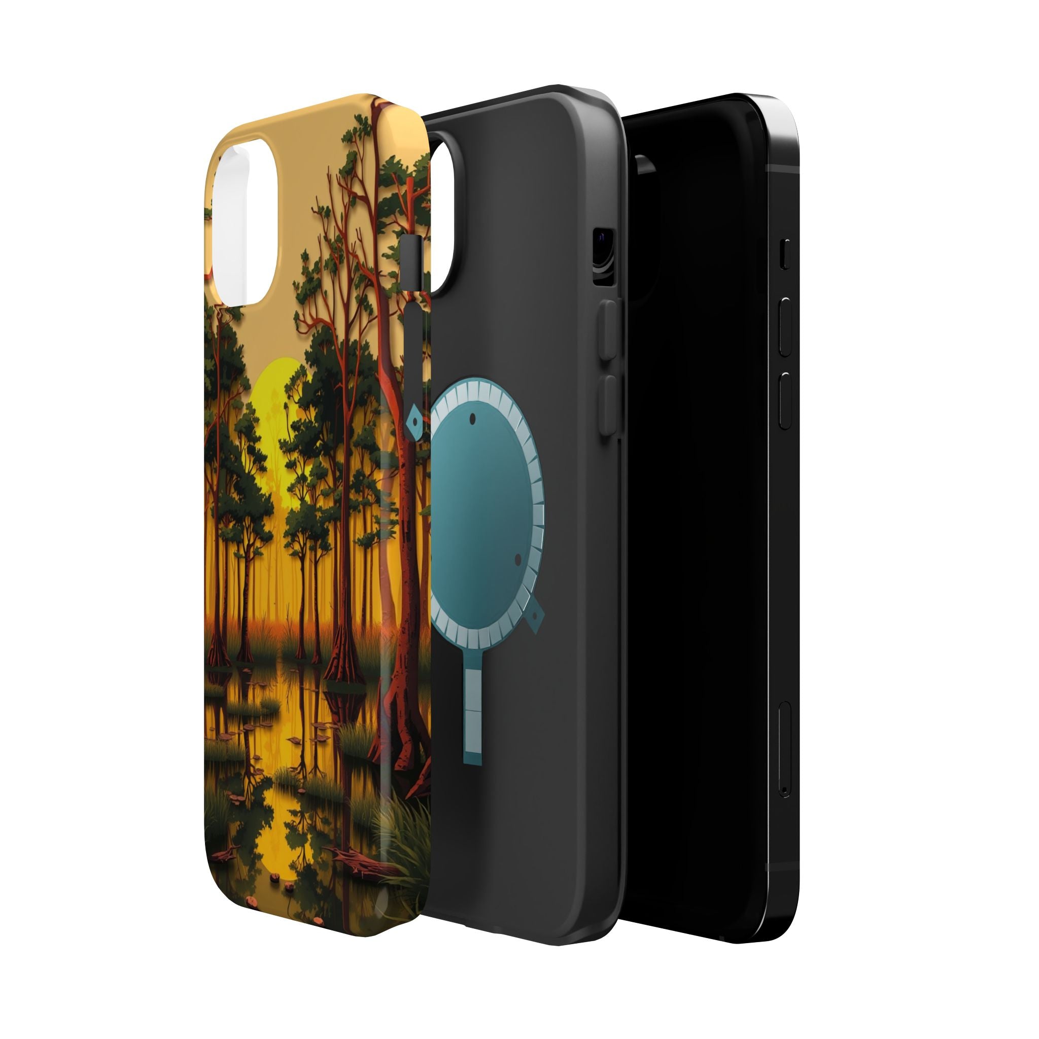 iPhone Earthy Cypress Swamp Design Bold Modern Everyday Snap Case · iPhone Case