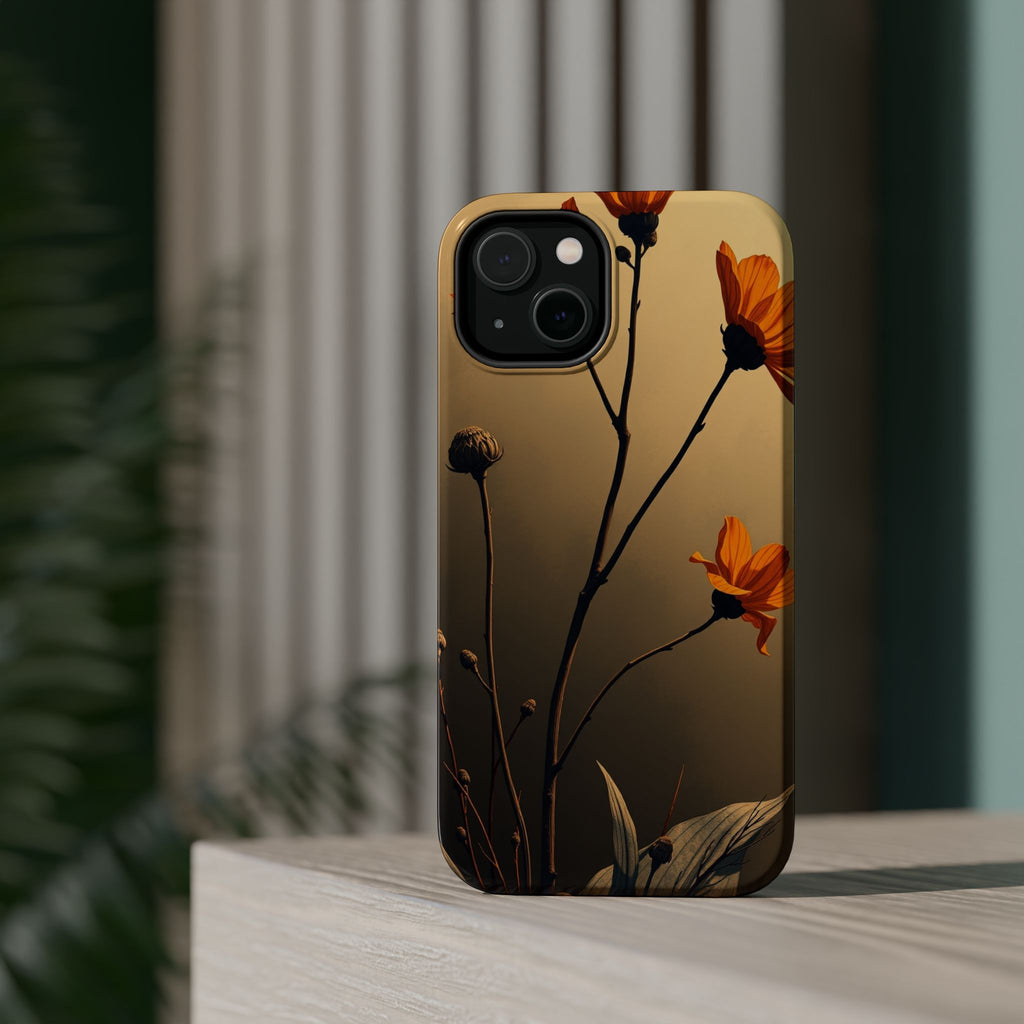 iPhone Burnt Orange And Sand Botanical Illustration Gal Slim Snap Case · iPhone