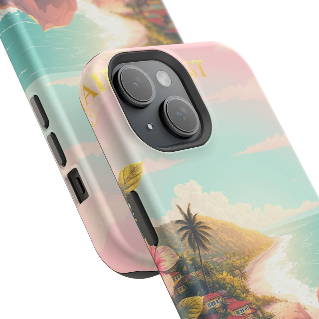 iPhone Mint And Blush Hibiscus Coast Slim Everyday iPhone 14 Designer · iPhone C
