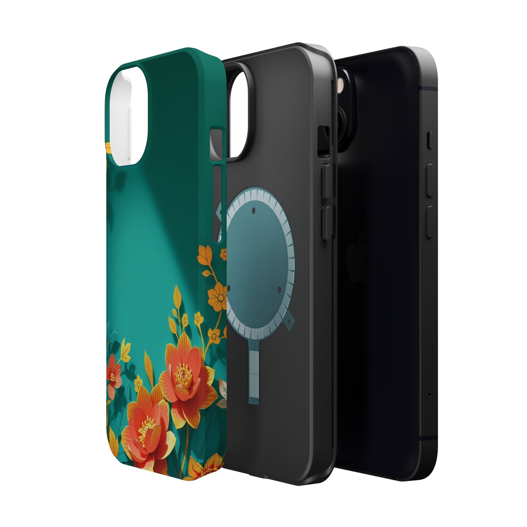 iPhone Floral Gold Foil Paper Cut Art Slim Everyday Designer Case · iPhone Case