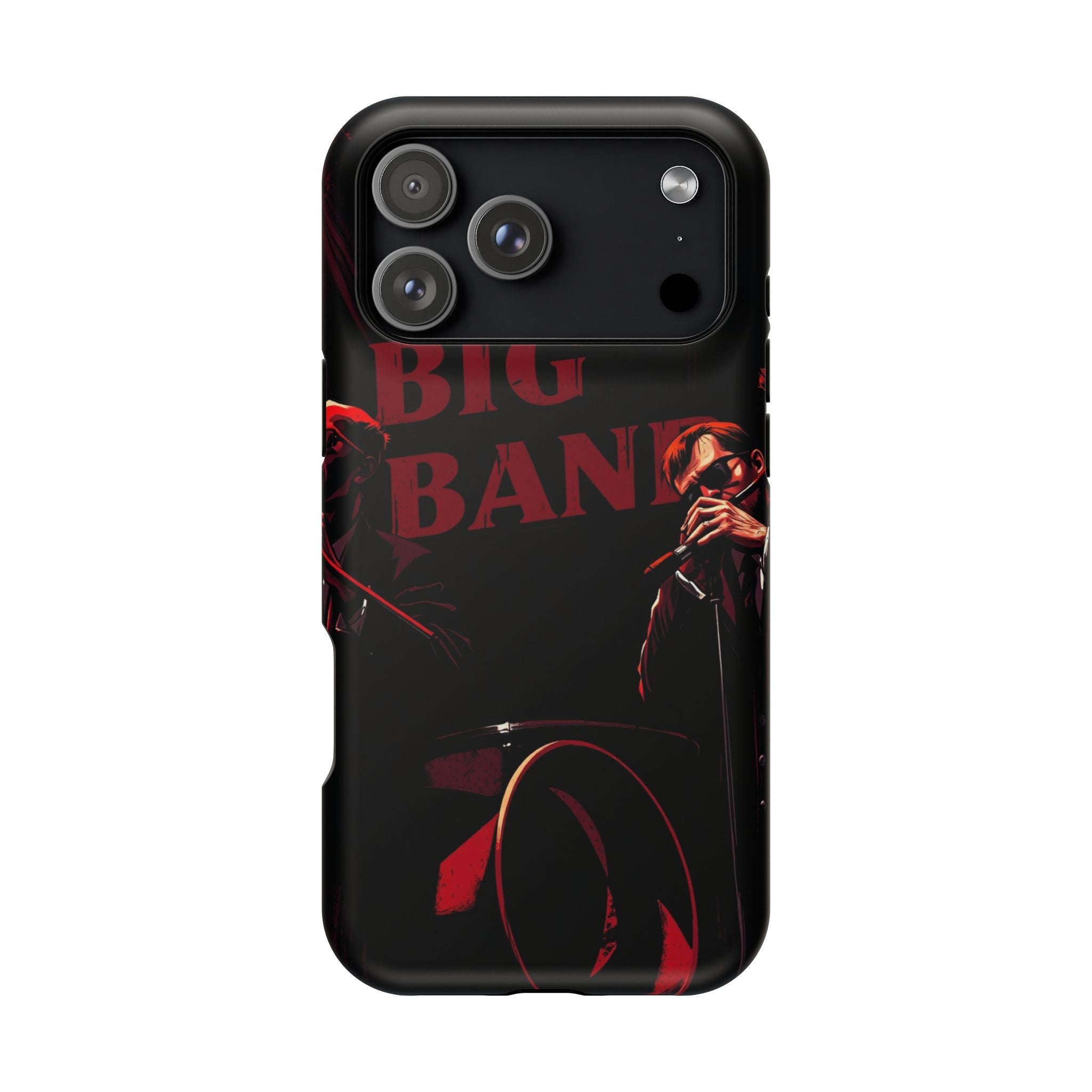 iPhone Black And Crimson Big Band Era Slim Everyday Designer Case · iPhone Case