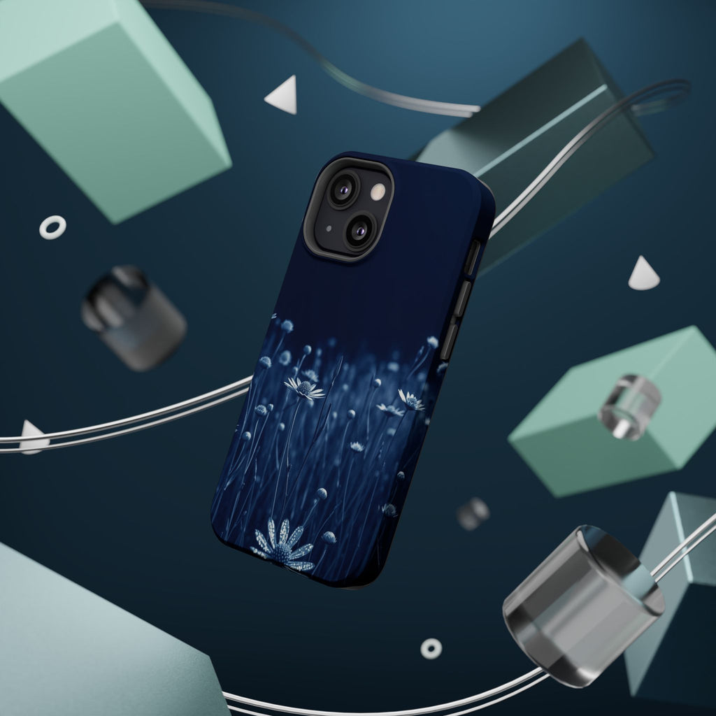 iPhone Midnight Blue And Silver Wildflower Field Clean iPhone Minimal · iPhone C