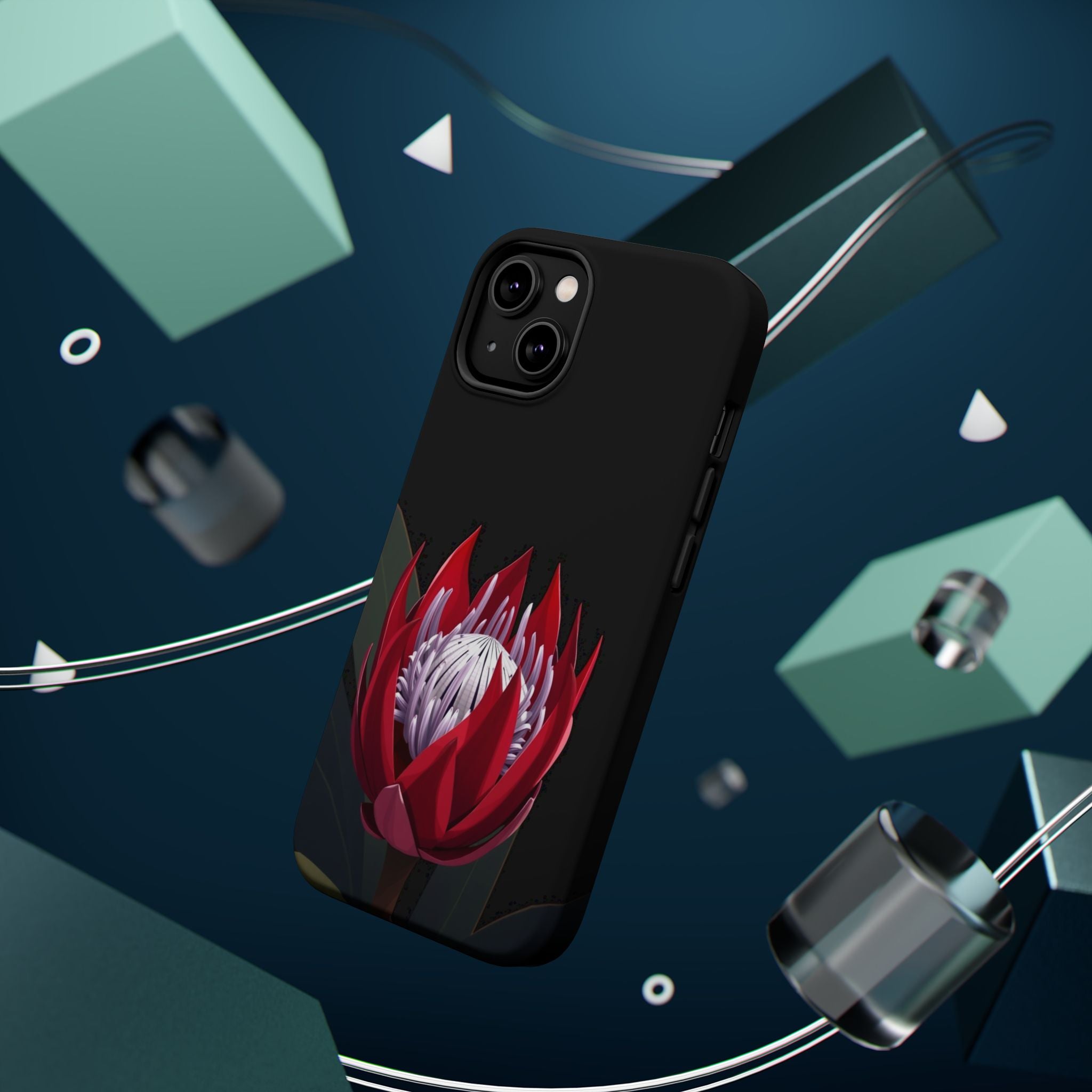 iPhone Black And Crimson Protea Bold Slim Everyday Designer Case · iPhone Case