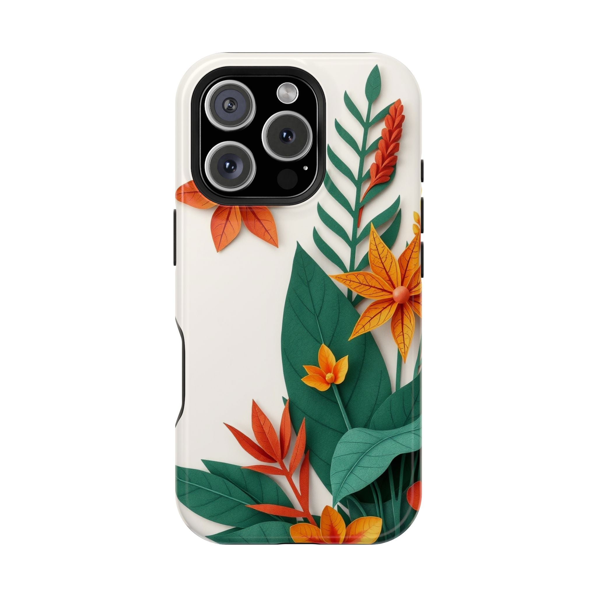 iPhone Jungle Floral Paper Cut Art Bold Modern Everyday Snap Case · iPhone Case