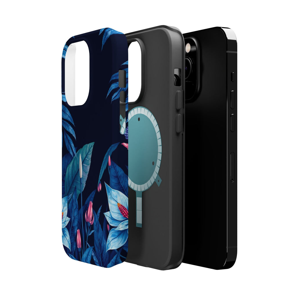 iPhone Serene Jungle Floral Design Clean Minimal Snap Cas Slim Snap Case · iPhon