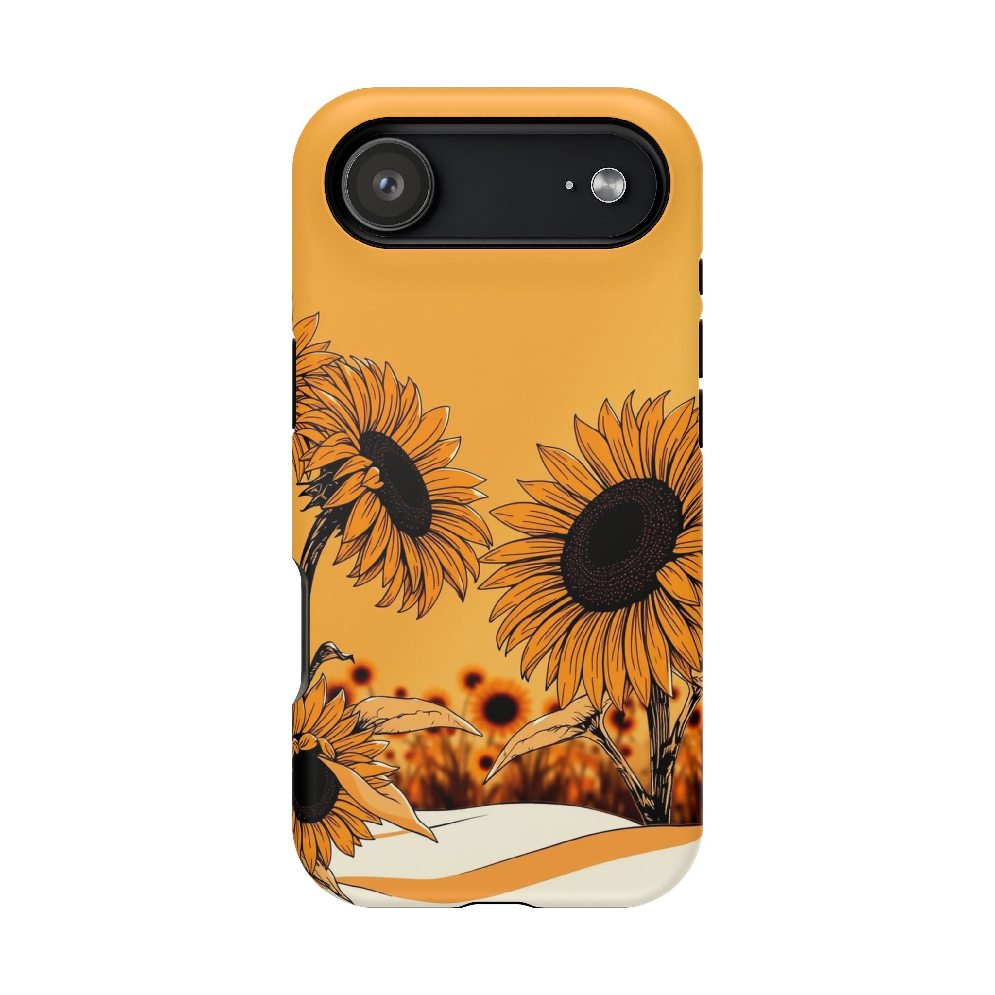 iPhone Burnt Orange And Sand Sunflower Pop Slim iPhone Everyday · iPhone Case