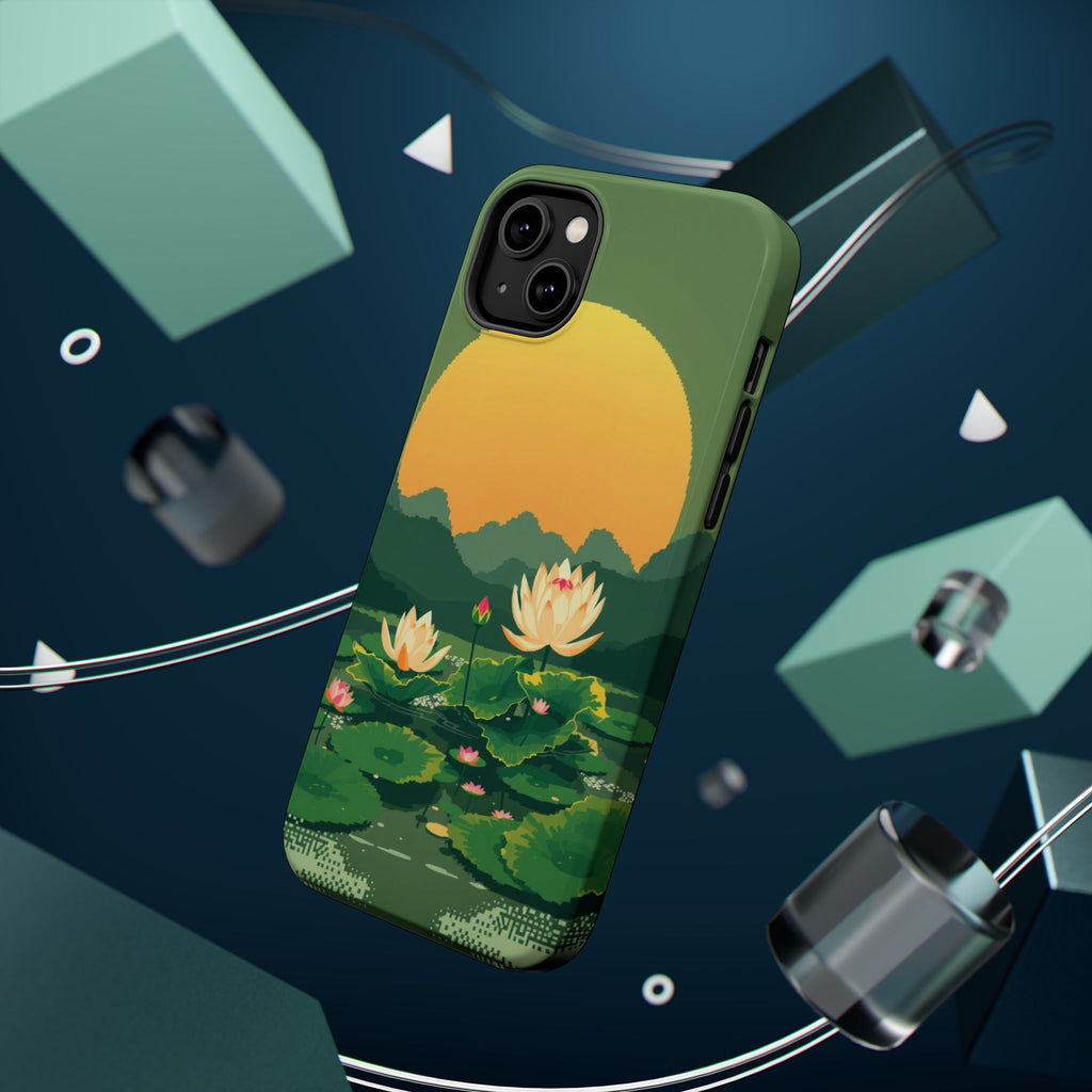iPhone Lotus Pond Enchanted Art Slim Everyday Designer Case · iPhone Case