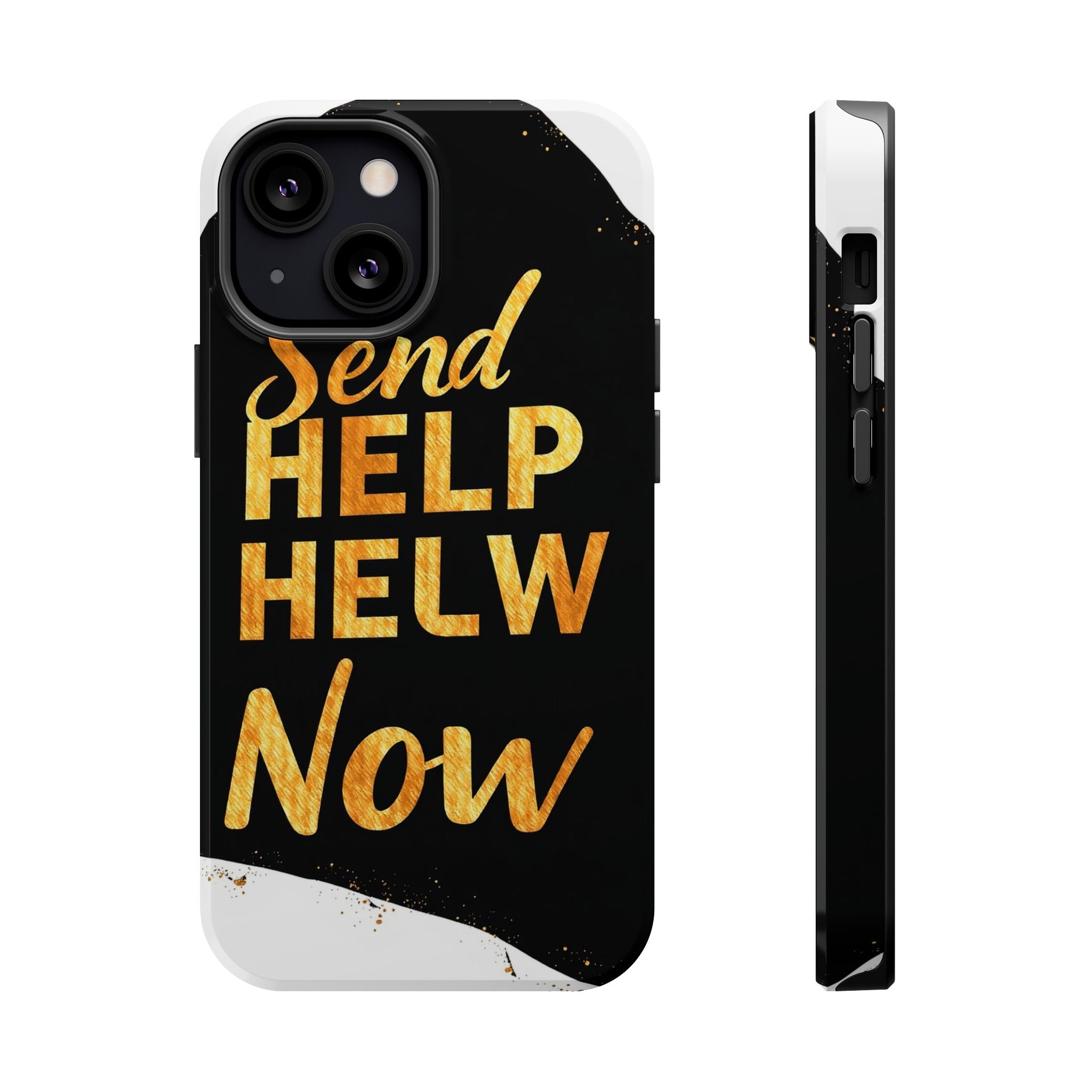 iPhone Send Help Now Enchanted Art Bold Modern Everyday Snap Case · iPhone Case