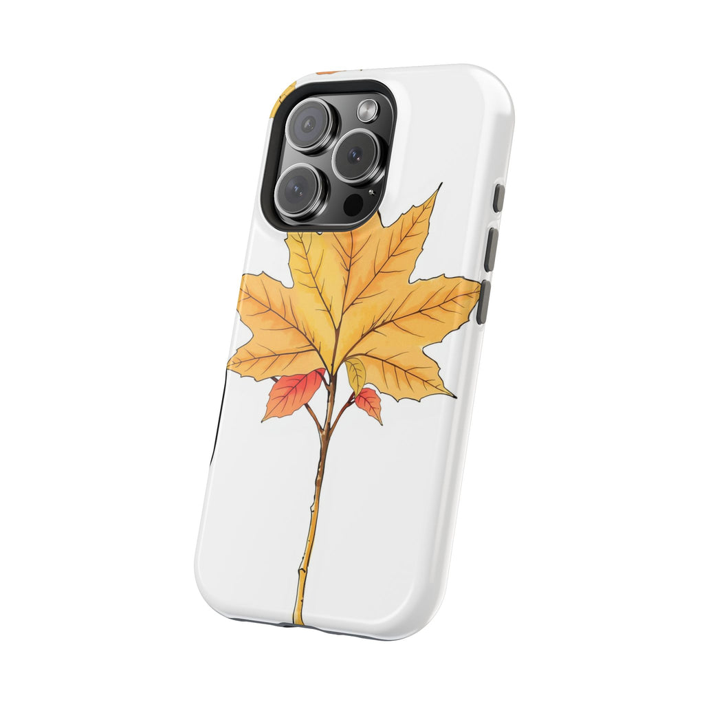 iPhone Mint And Blush Autumn Maple Bold Modern Everyday Snap Case · iPhone Case