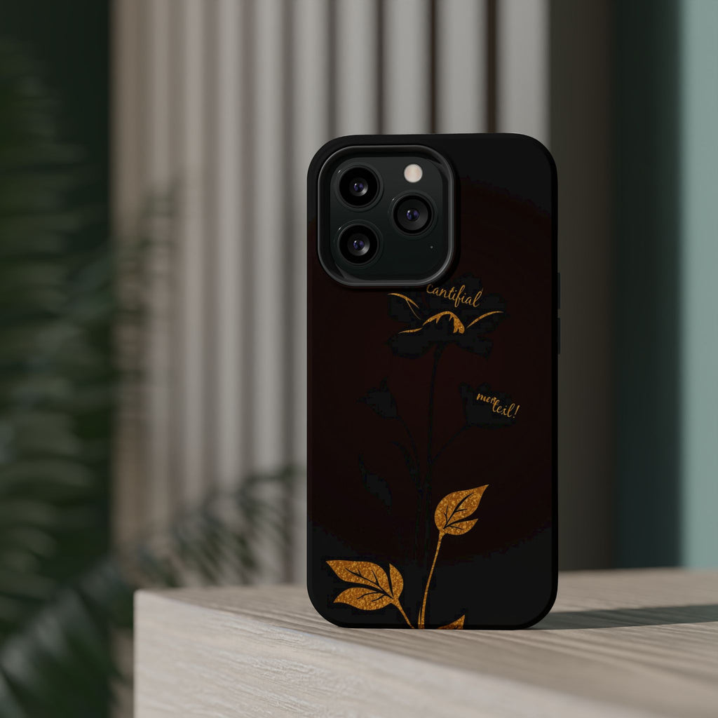 iPhone Earthy Floral Silhouette Design Slim Everyday Designer Case · iPhone Case