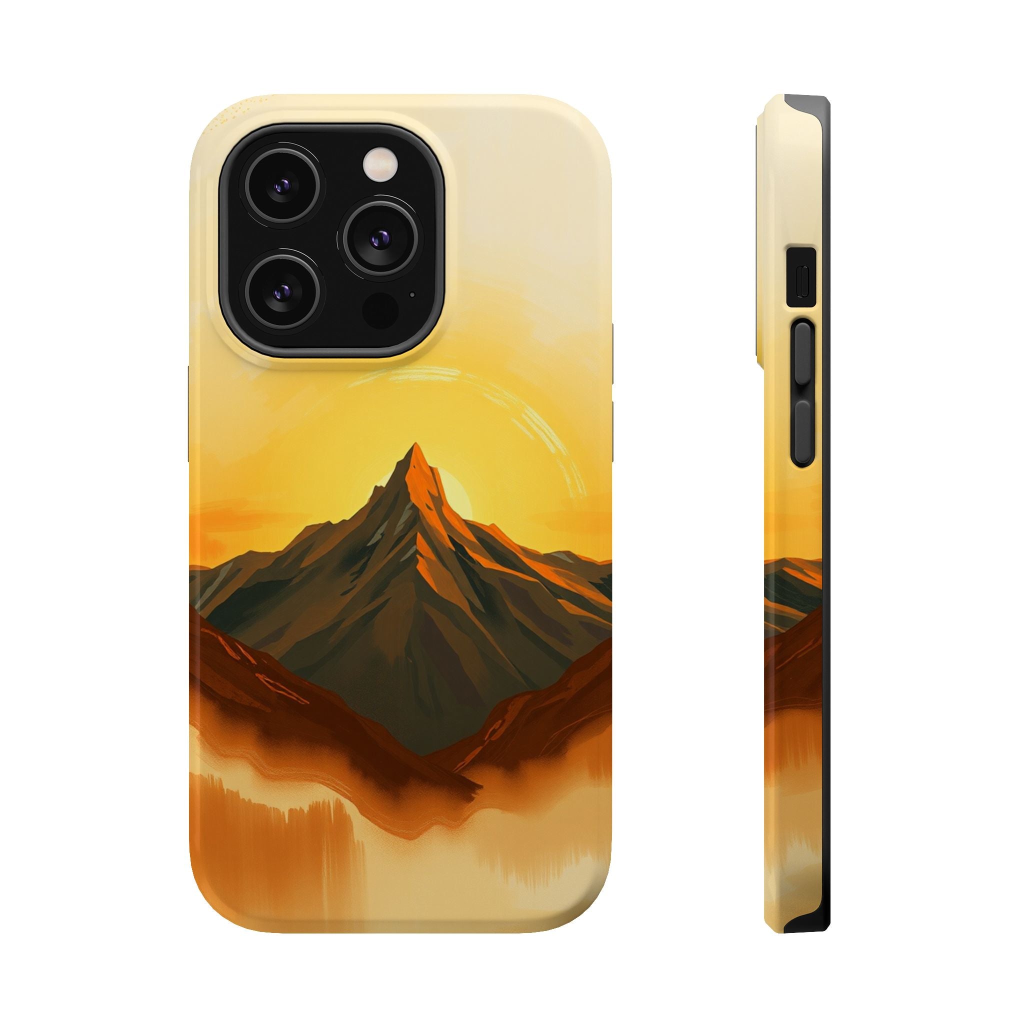 iPhone Mustard And Rust Mountain at Sunrise Slim iPhone Everyday · iPhone Case