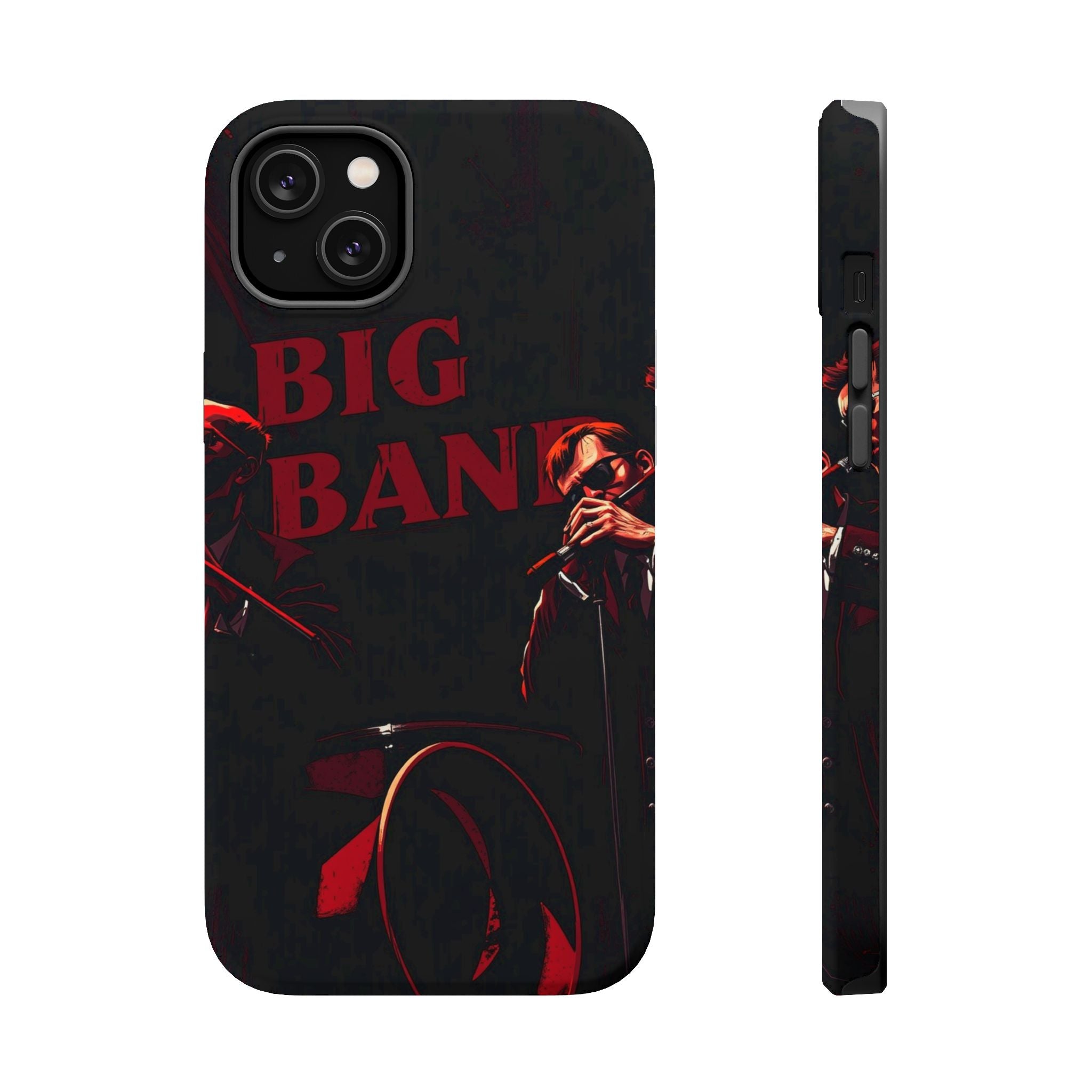 iPhone Black And Crimson Big Band Era Slim Everyday Designer Case · iPhone Case