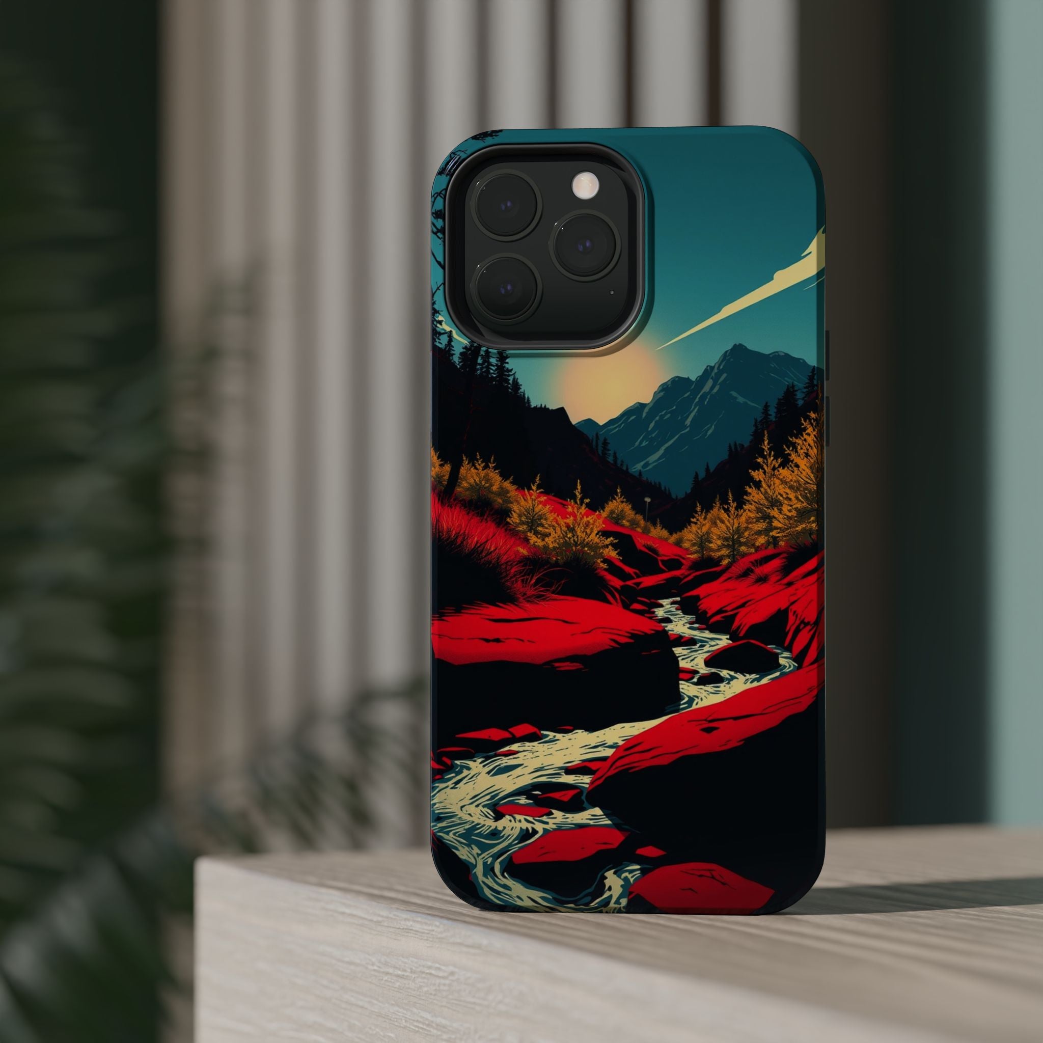 iPhone Earthy Spring Creek Design Bold Modern Everyday Snap Case · iPhone Case