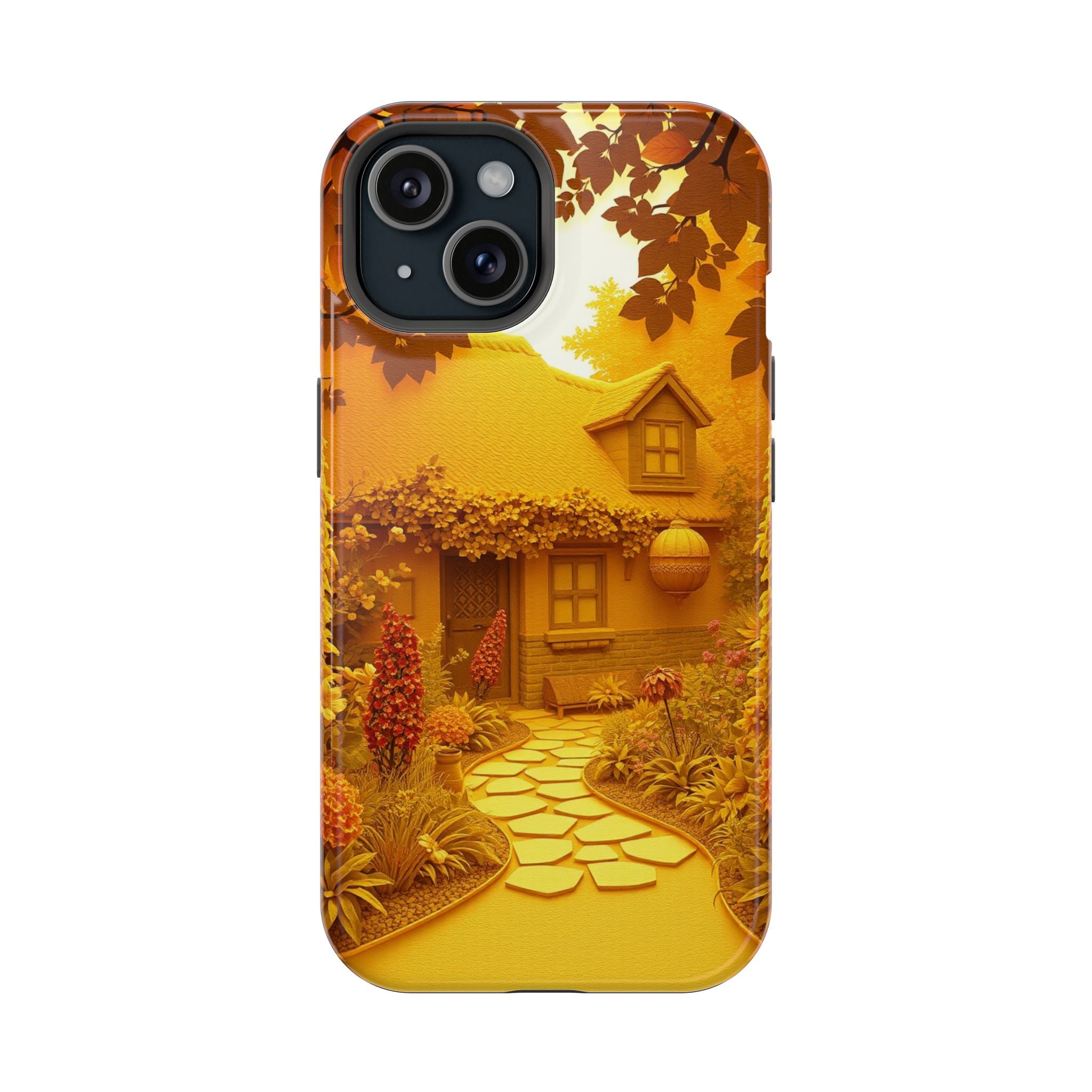 iPhone Vibrant Cottage Garden Design Slim Everyday Designer Case · iPhone Case