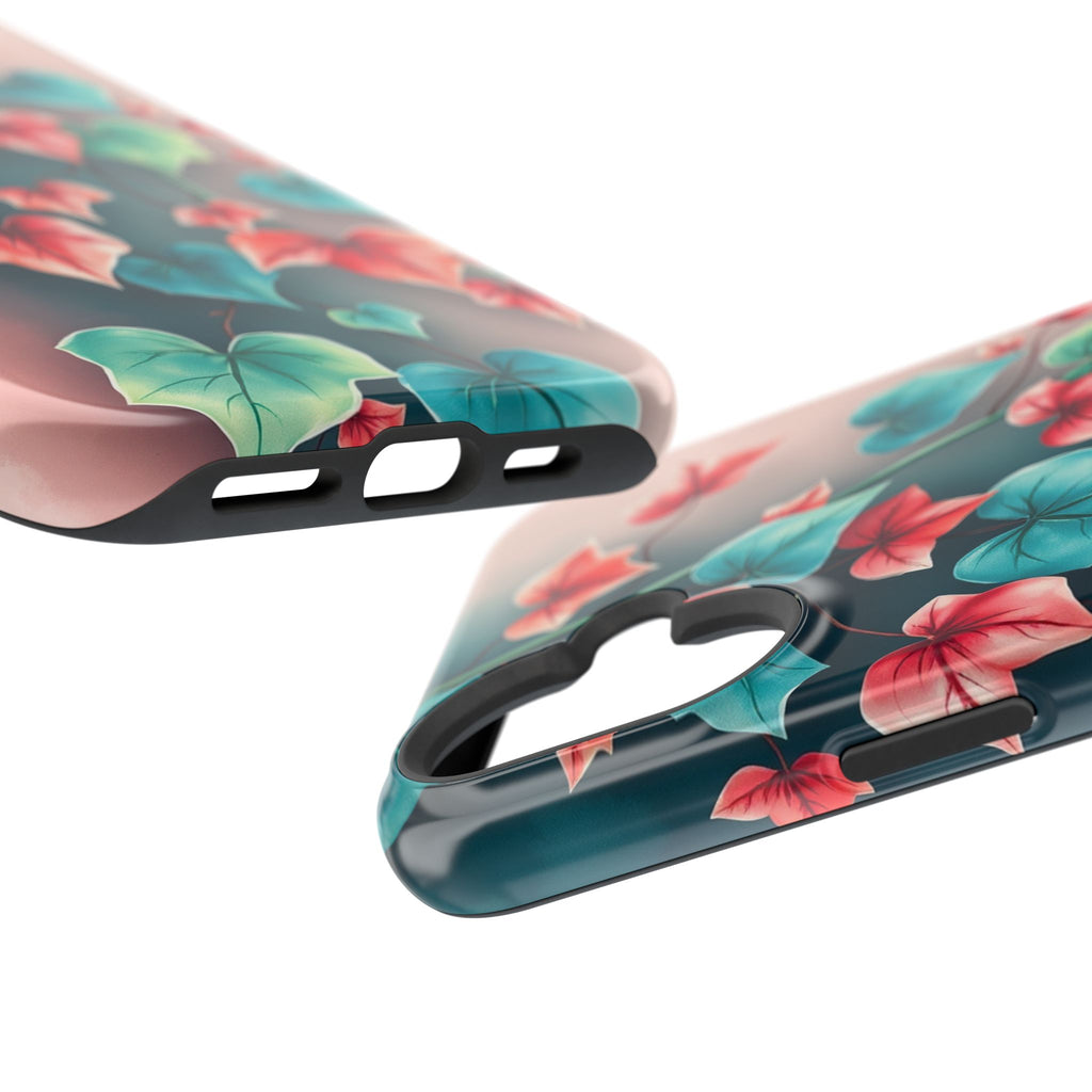iPhone Art Nouveau Vine Teal And Coral Slim Snap Case · iPhone Case