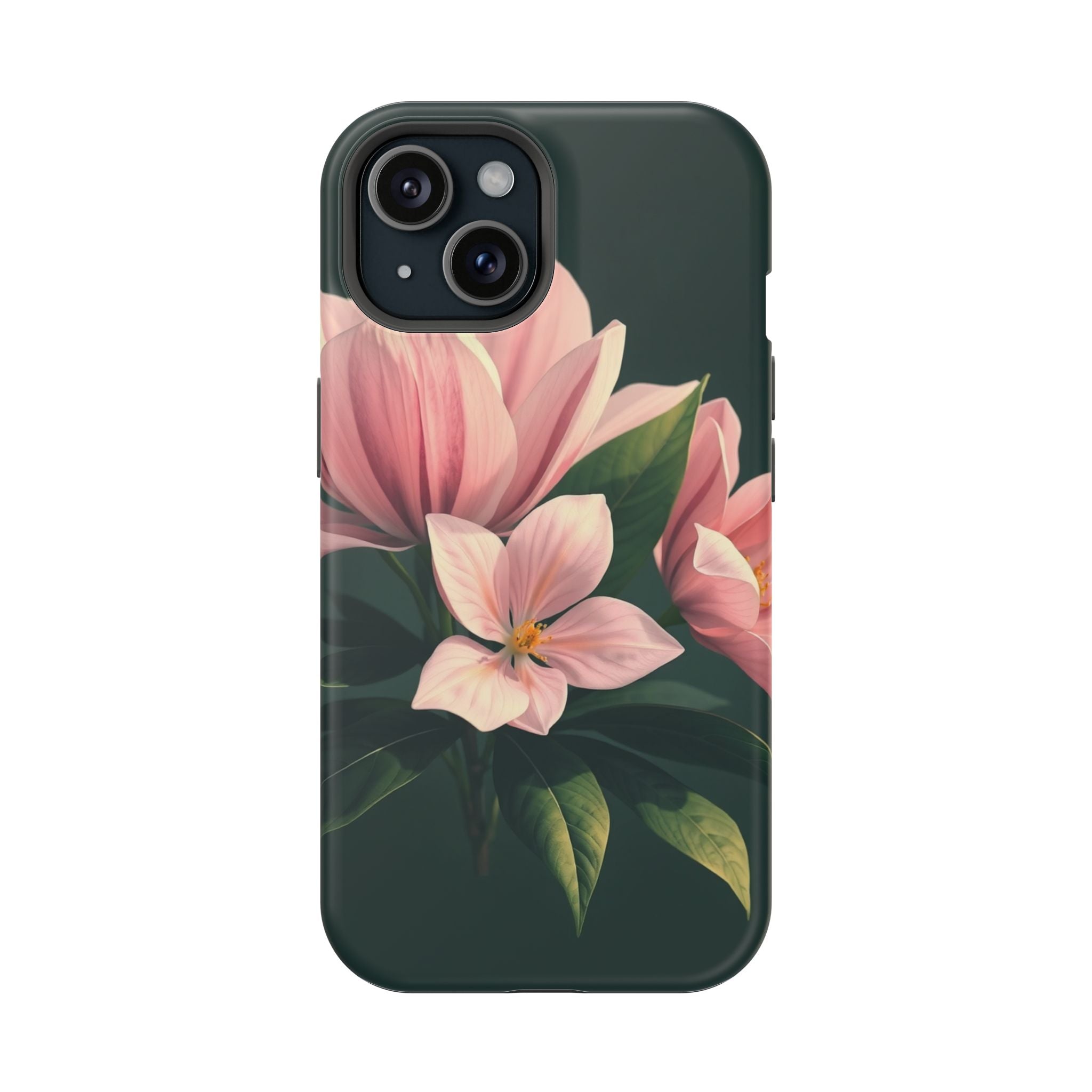 iPhone Mint And Blush Bloom Leaf Bold Modern Everyday Snap Case · iPhone Case